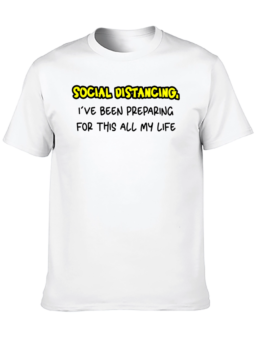 Social Distancing Prep T-Shirt - Black