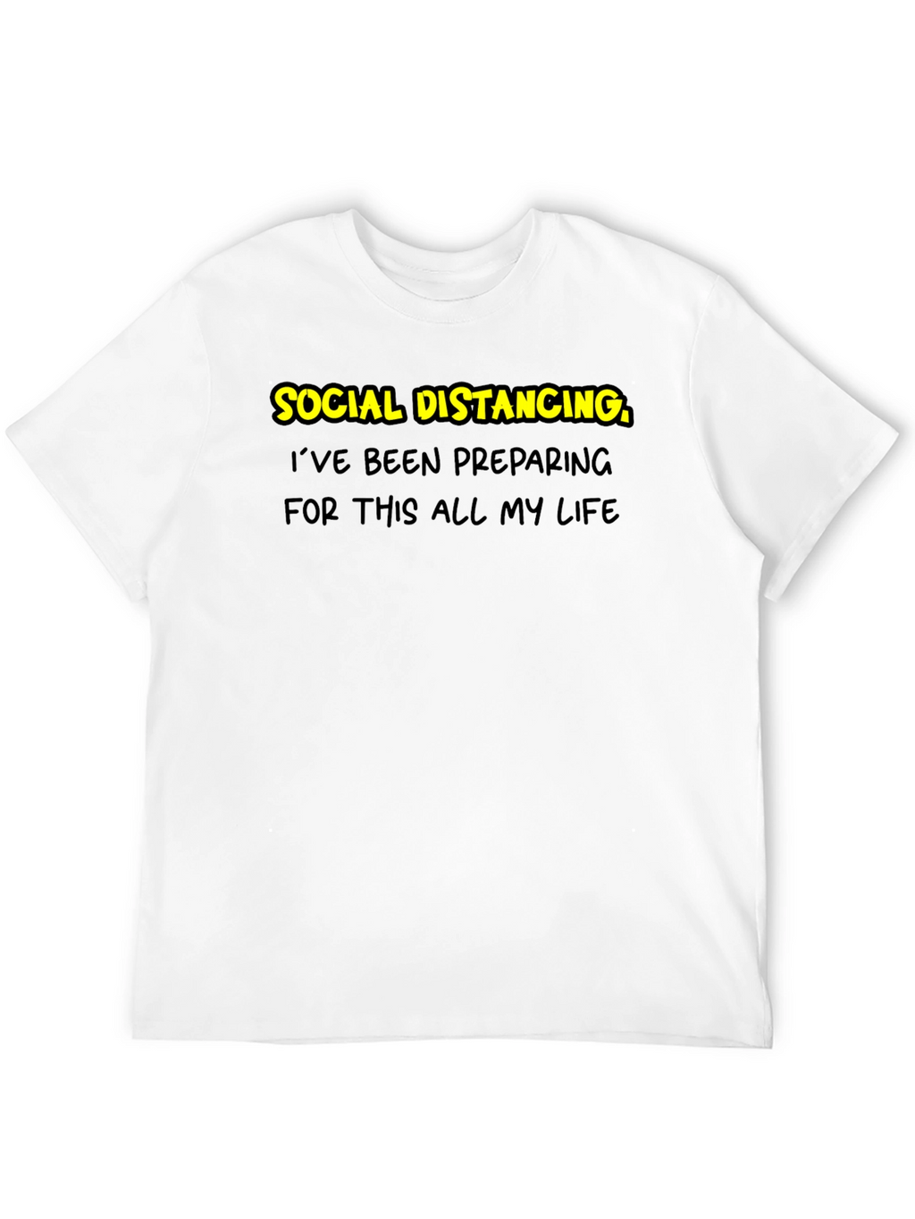 Social Distancing Prep T-Shirt - Black