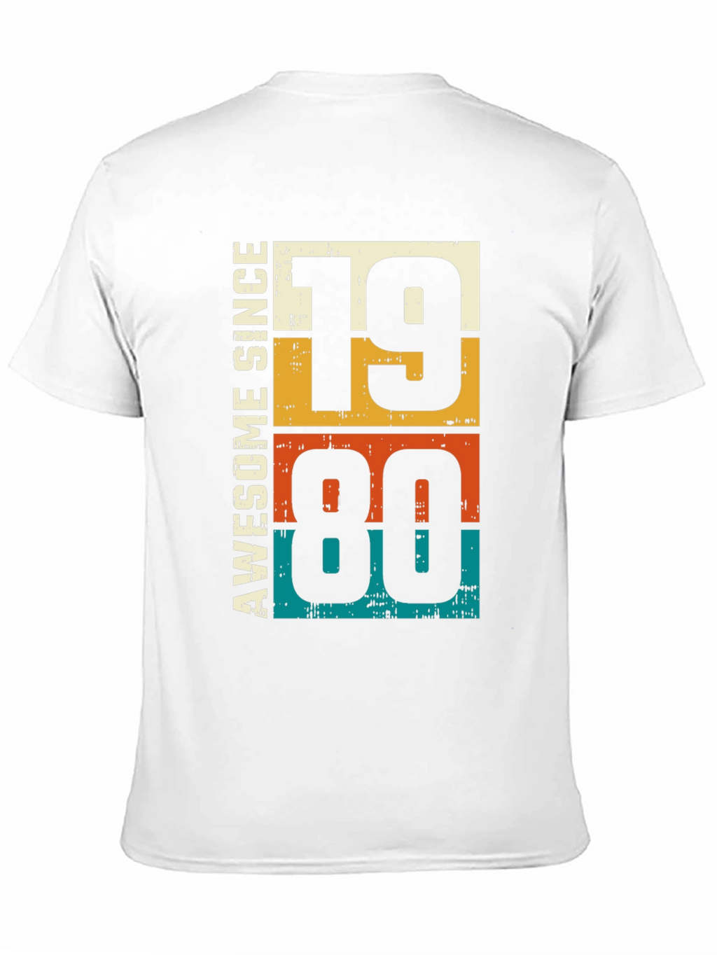 Awesome Since 1980 Graphic Tee - Retro Birthday Gift