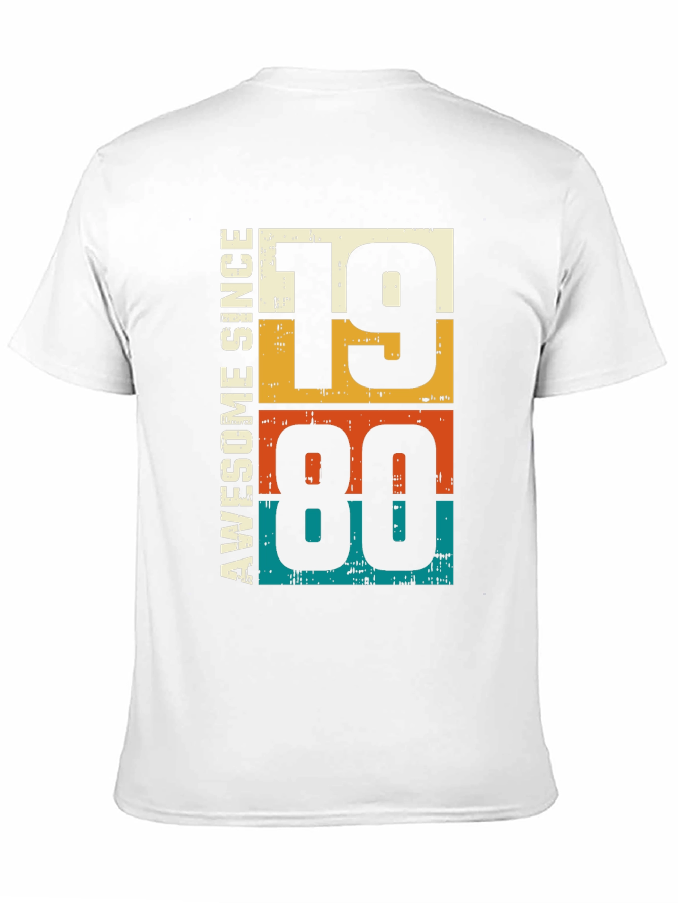 Awesome Since 1980 Graphic Tee - Retro Birthday Gift