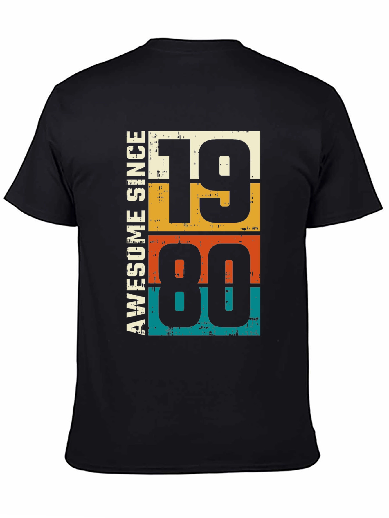 Awesome Since 1980 Graphic Tee - Retro Birthday Gift