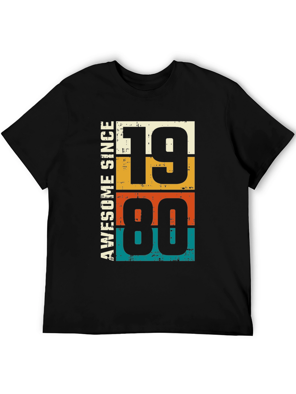 Awesome Since 1980 Graphic Tee - Retro Birthday Gift