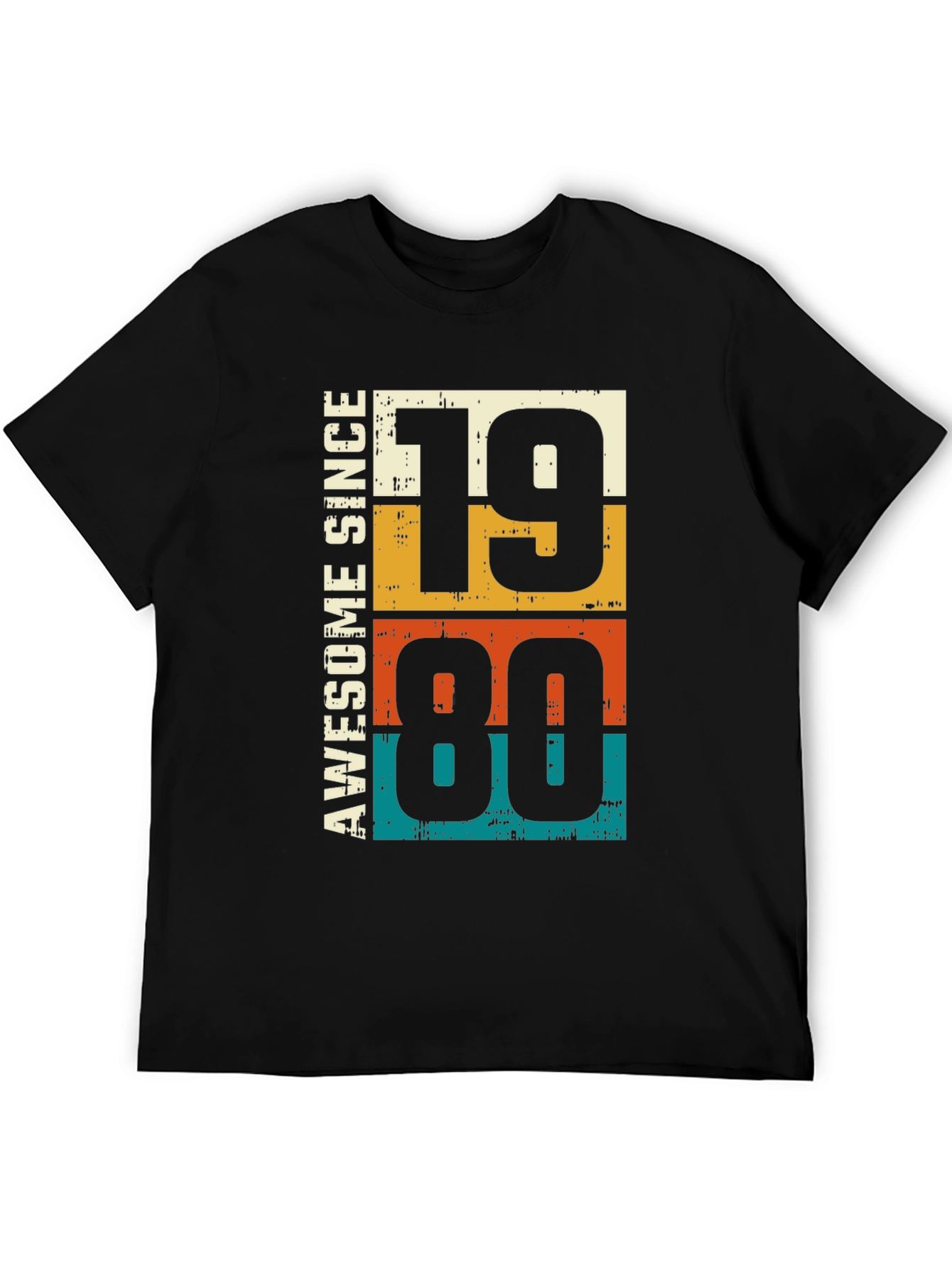 Awesome Since 1980 Graphic Tee - Retro Birthday Gift