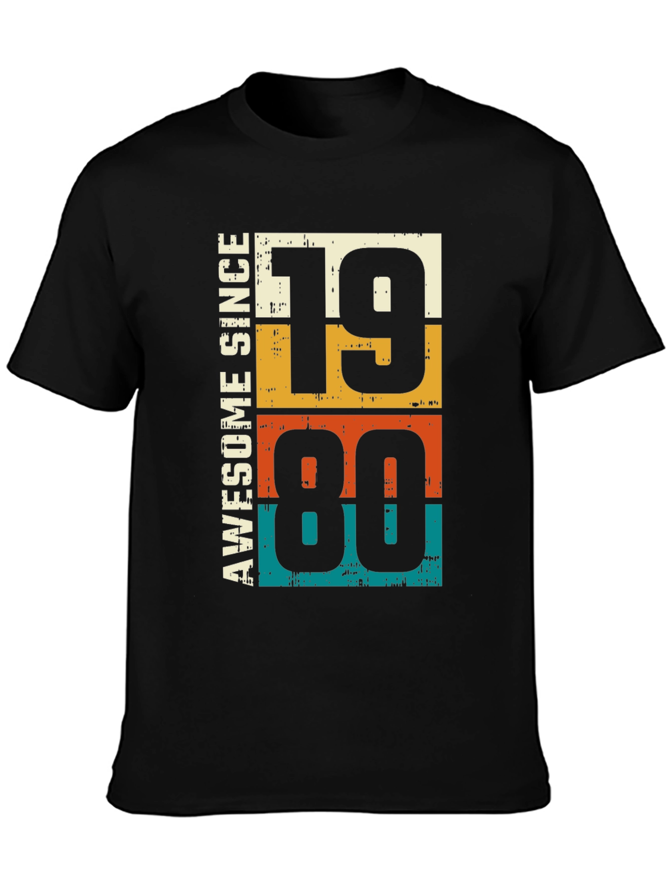 Awesome Since 1980 Graphic Tee - Retro Birthday Gift