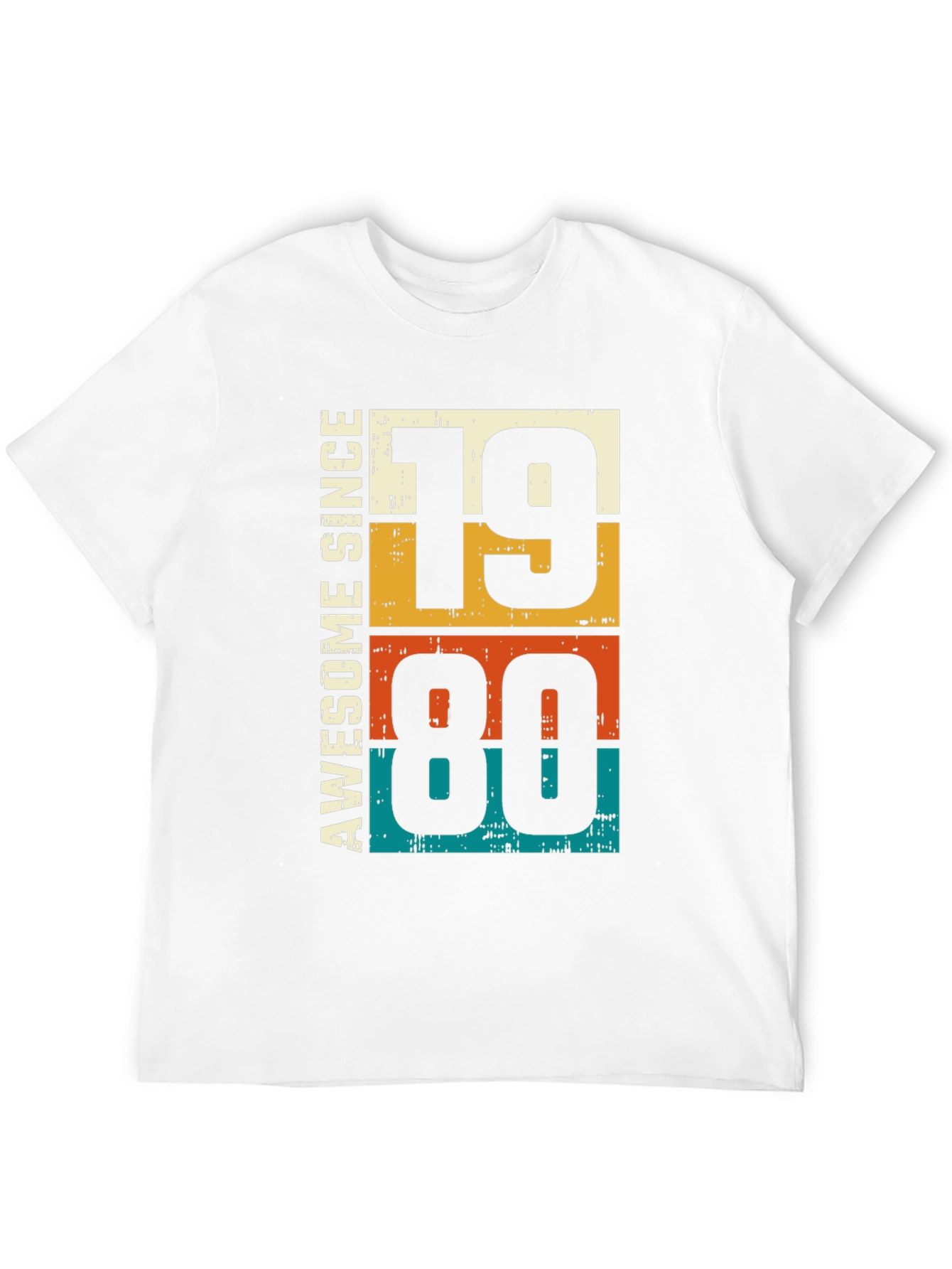 Awesome Since 1980 Graphic Tee - Retro Birthday Gift