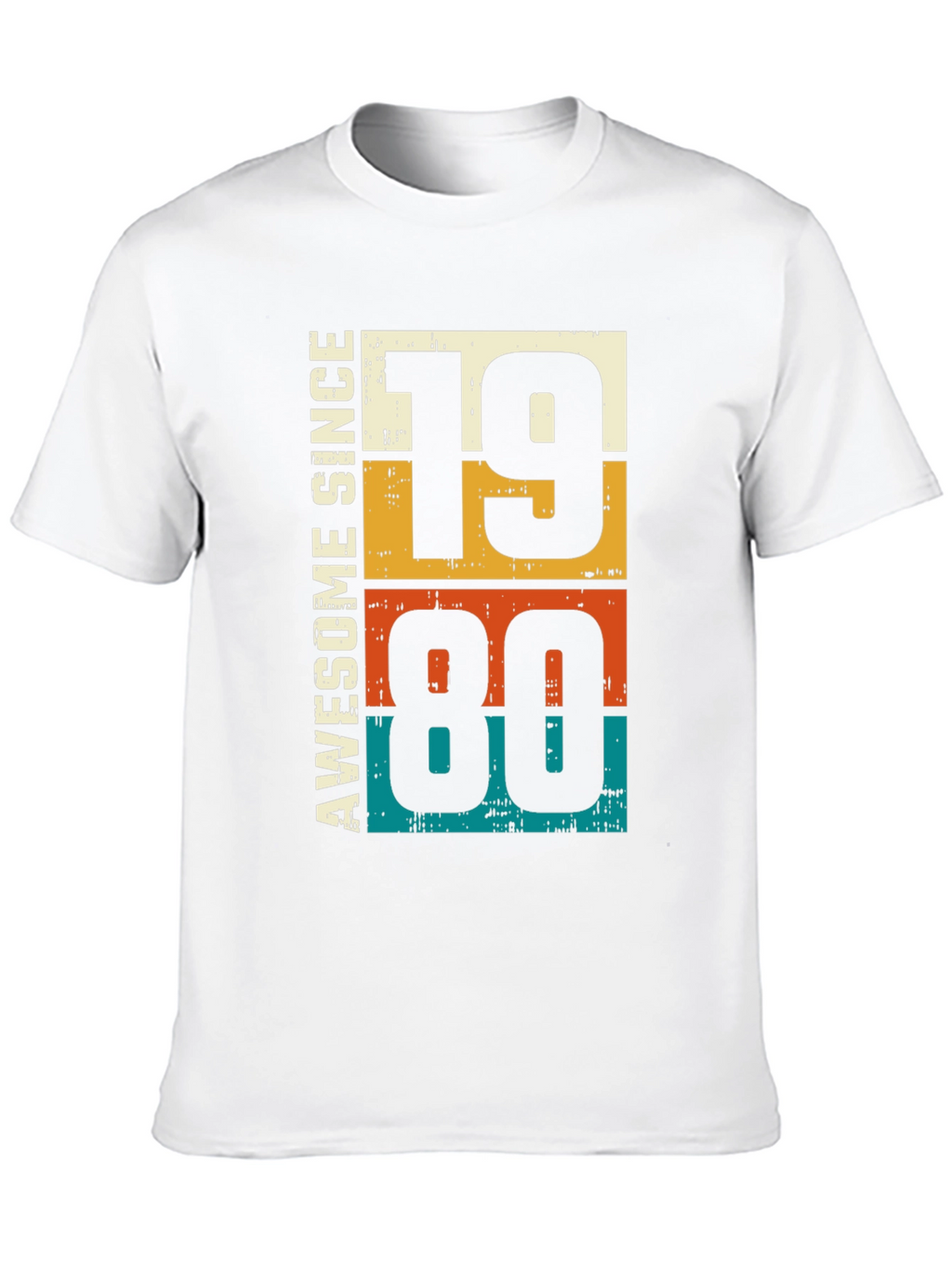 Awesome Since 1980 Graphic Tee - Retro Birthday Gift