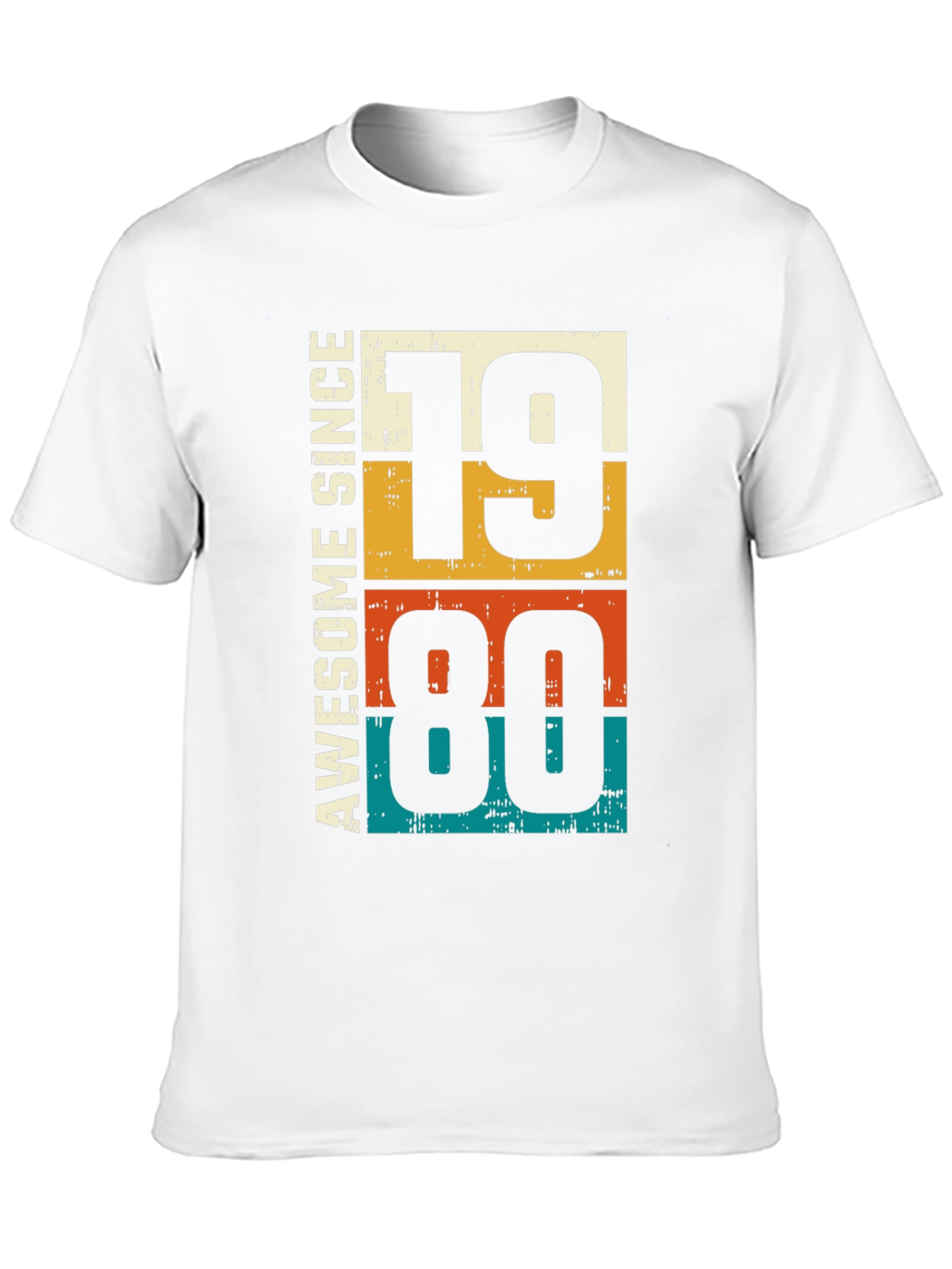 Awesome Since 1980 Graphic Tee - Retro Birthday Gift