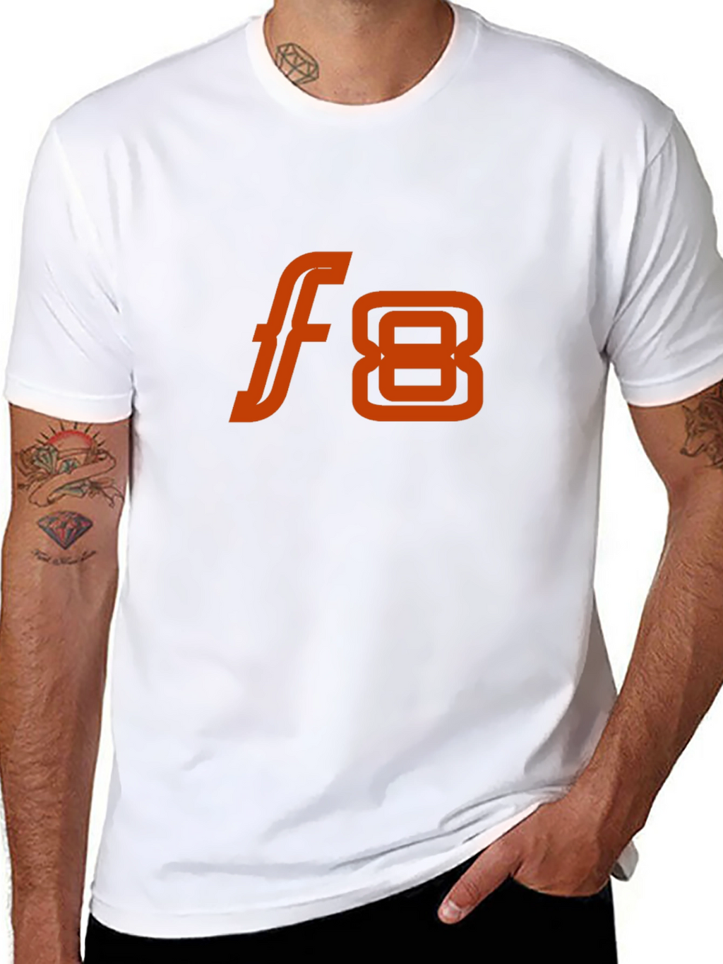 F8 Graphic Tee - Stylish Black Cotton Blend T-Shirt