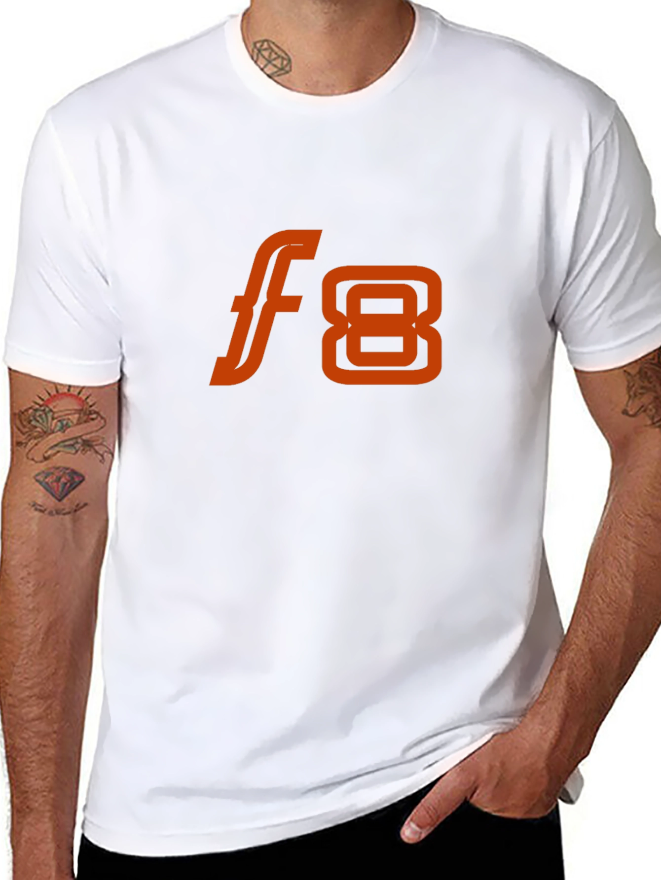 F8 Graphic Tee - Stylish Black Cotton Blend T-Shirt