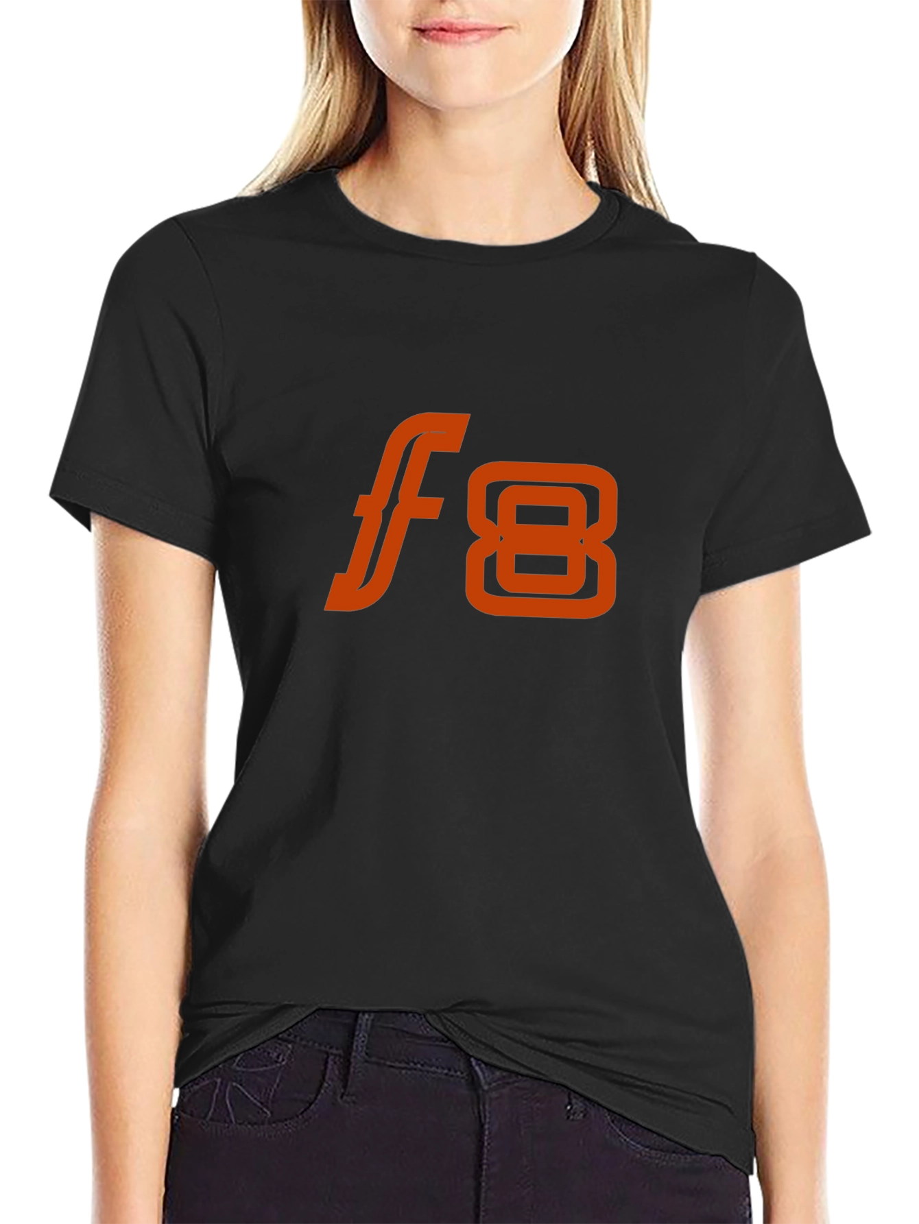 F8 Graphic Tee - Stylish Black Cotton Blend T-Shirt