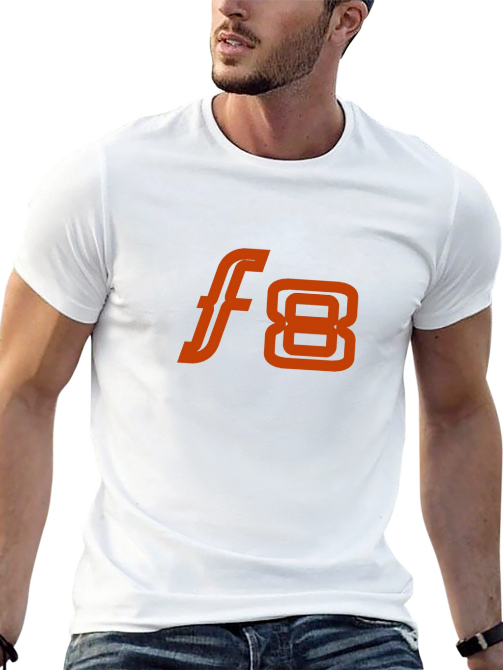 F8 Graphic Tee - Stylish Black Cotton Blend T-Shirt