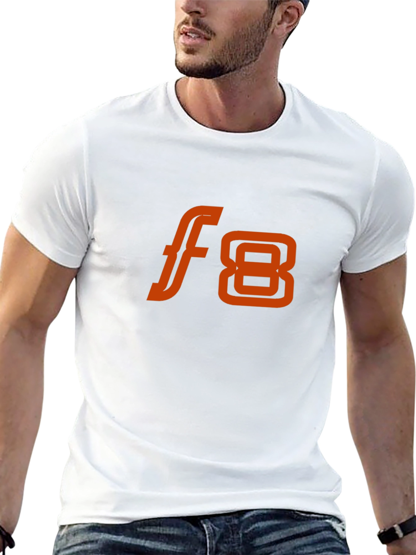 F8 Graphic Tee - Stylish Black Cotton Blend T-Shirt