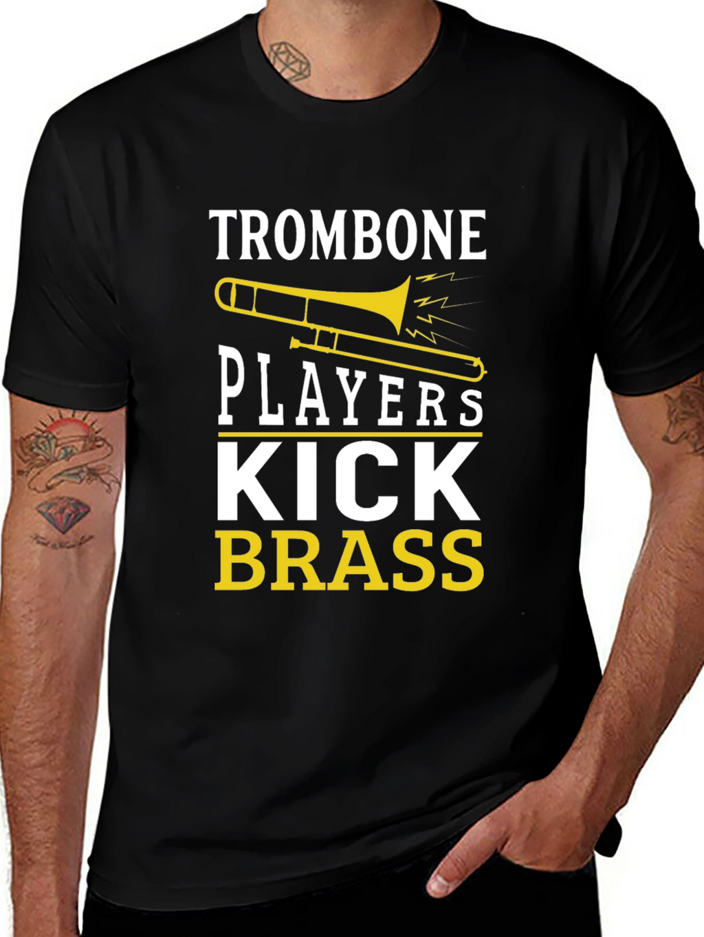 Trombone Players Kick Brass Graphic T-Shirt