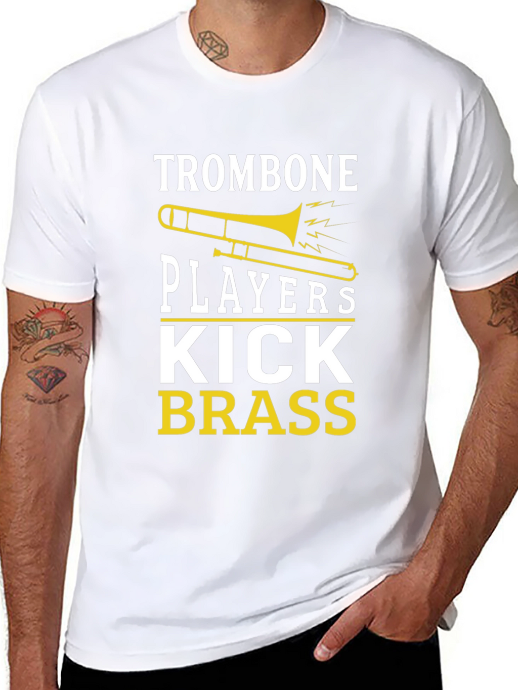 Trombone Players Kick Brass Graphic T-Shirt