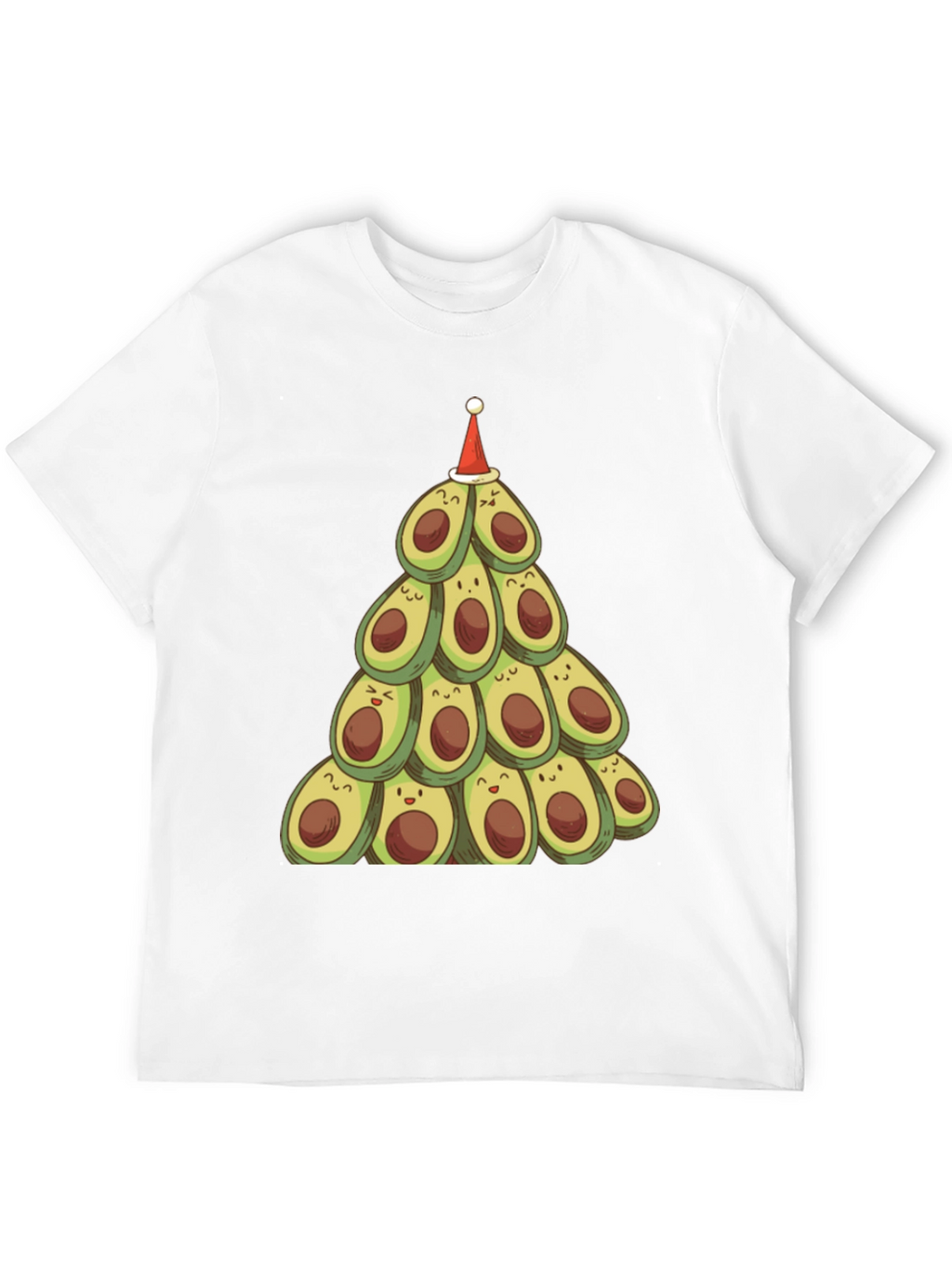 Festive Avocado Christmas Tree T-Shirt