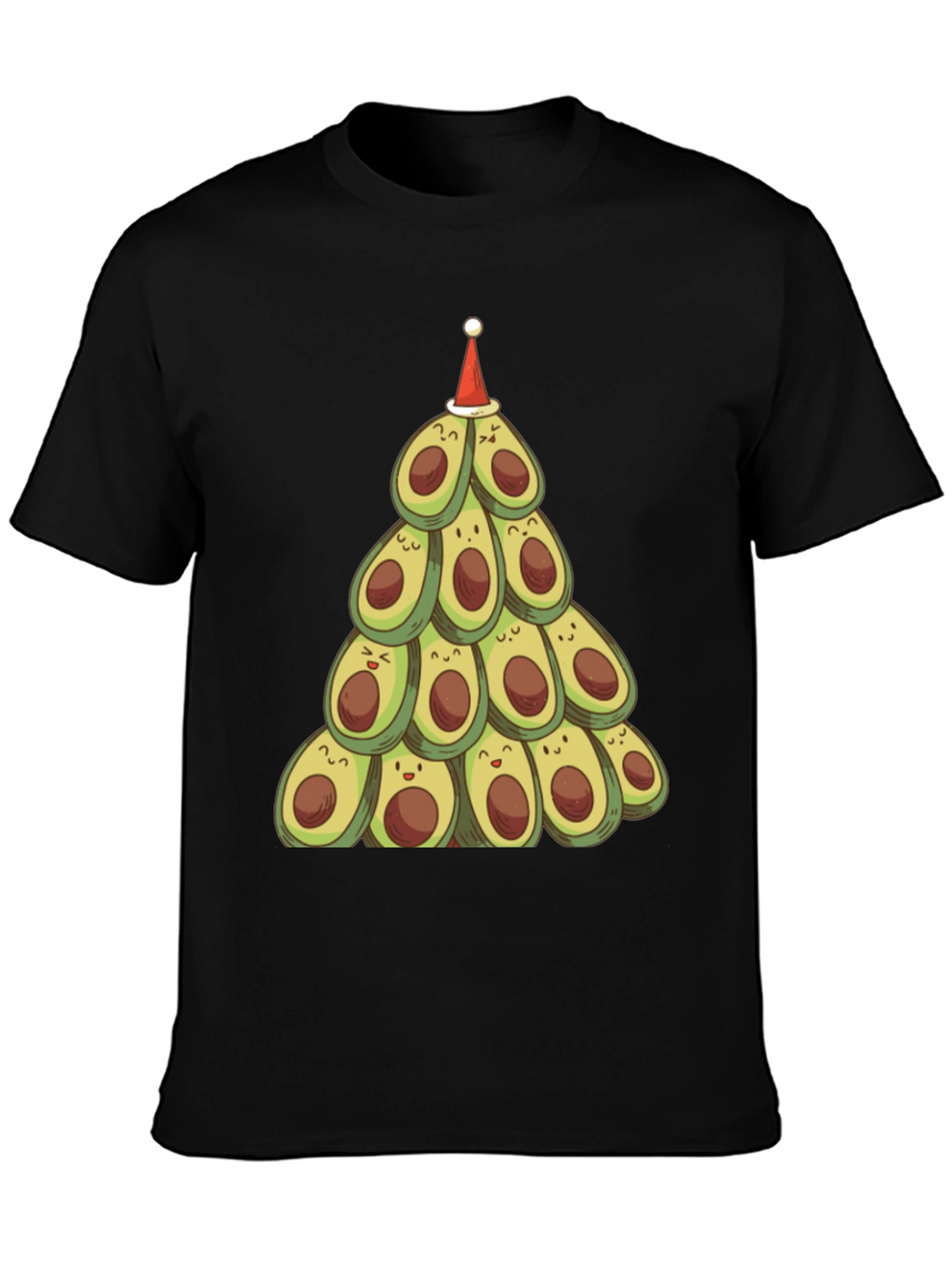 Festive Avocado Christmas Tree T-Shirt