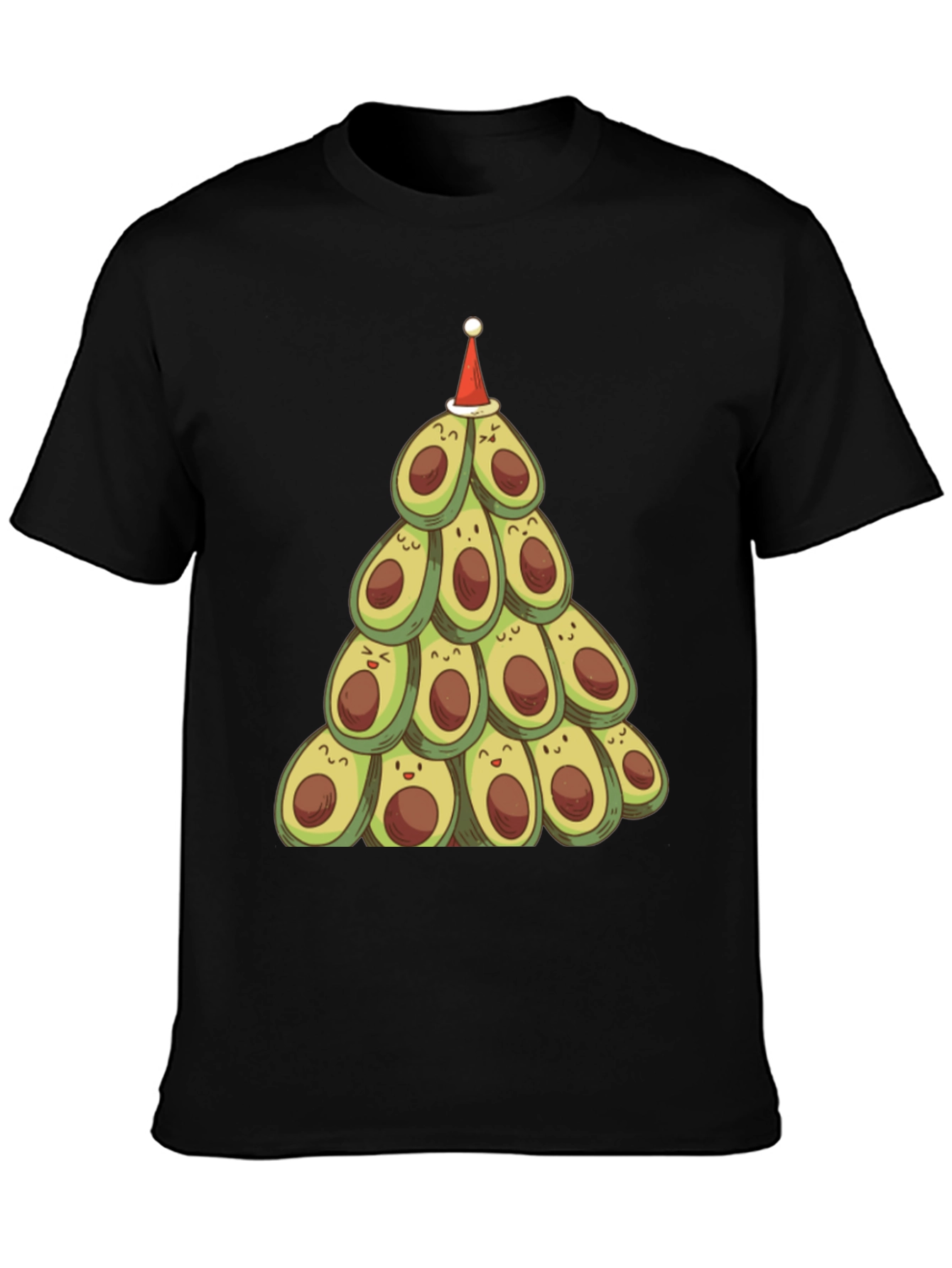Festive Avocado Christmas Tree T-Shirt