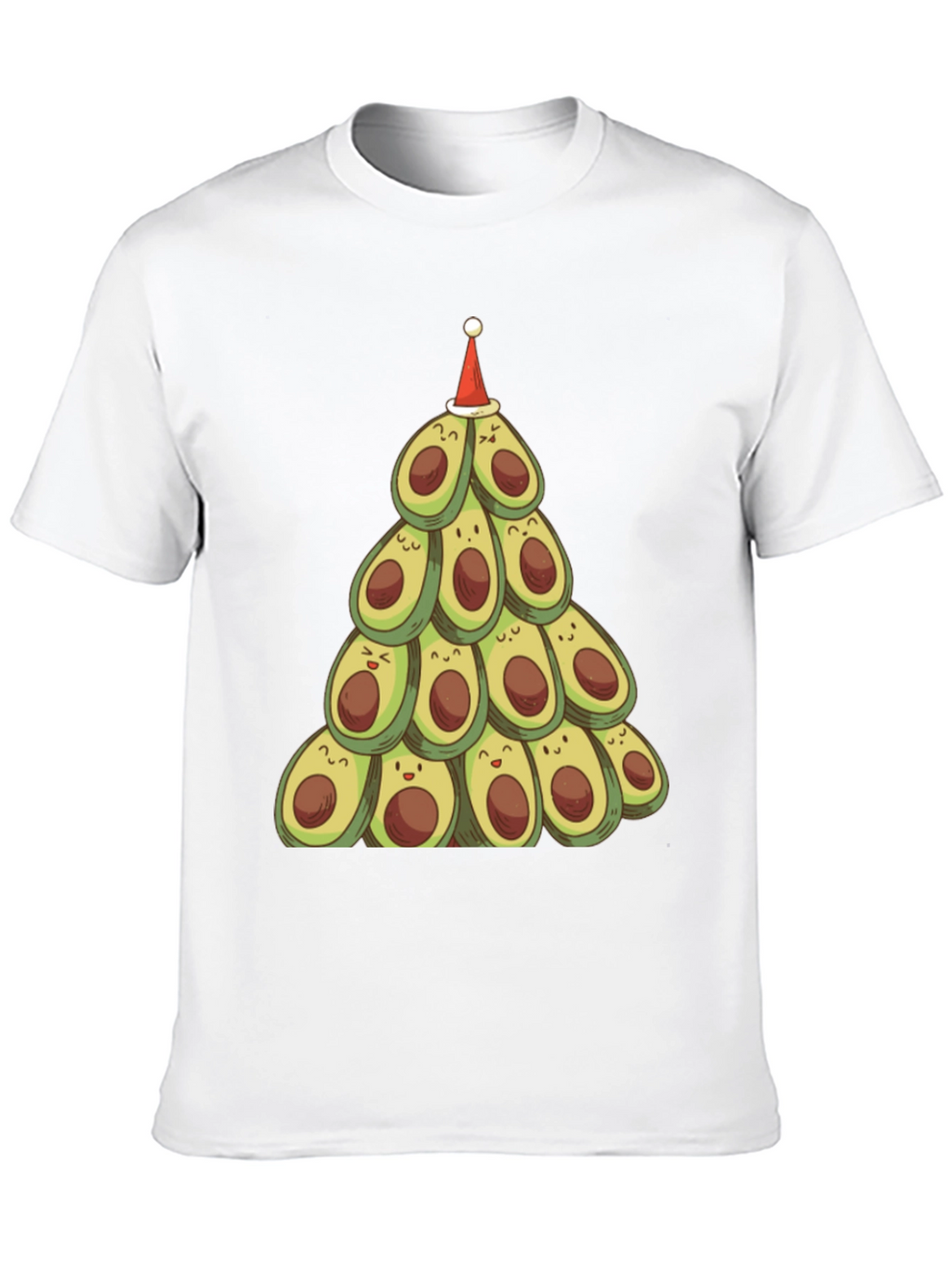 Festive Avocado Christmas Tree T-Shirt