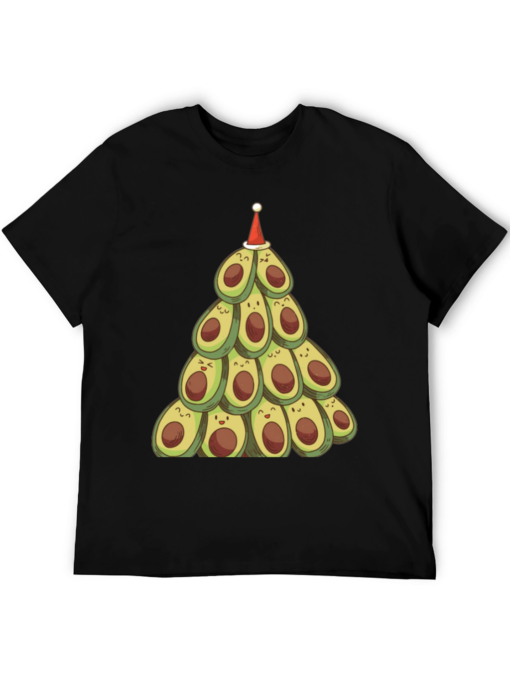 Festive Avocado Christmas Tree T-Shirt
