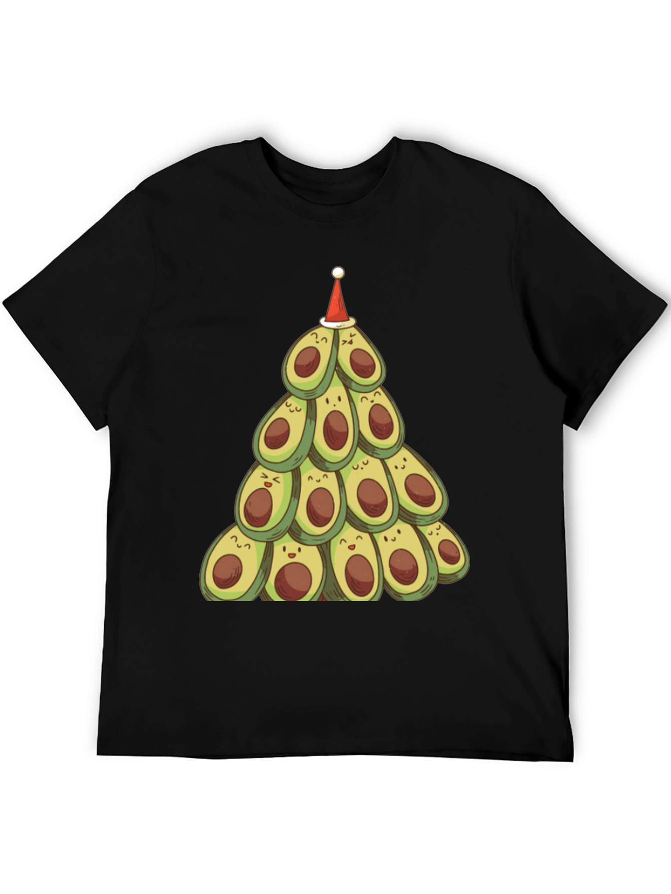 Festive Avocado Christmas Tree T-Shirt