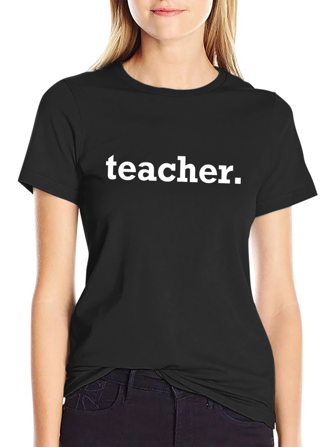 Teacher Graphic Tee - Black Cotton T-Shirt