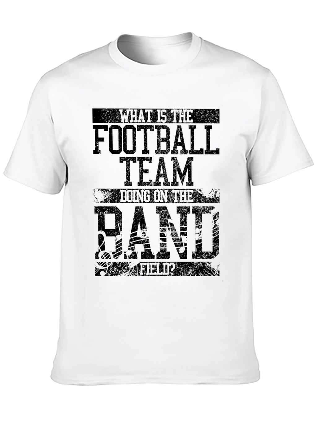 Funny Football Team Band Field Black T-Shirt