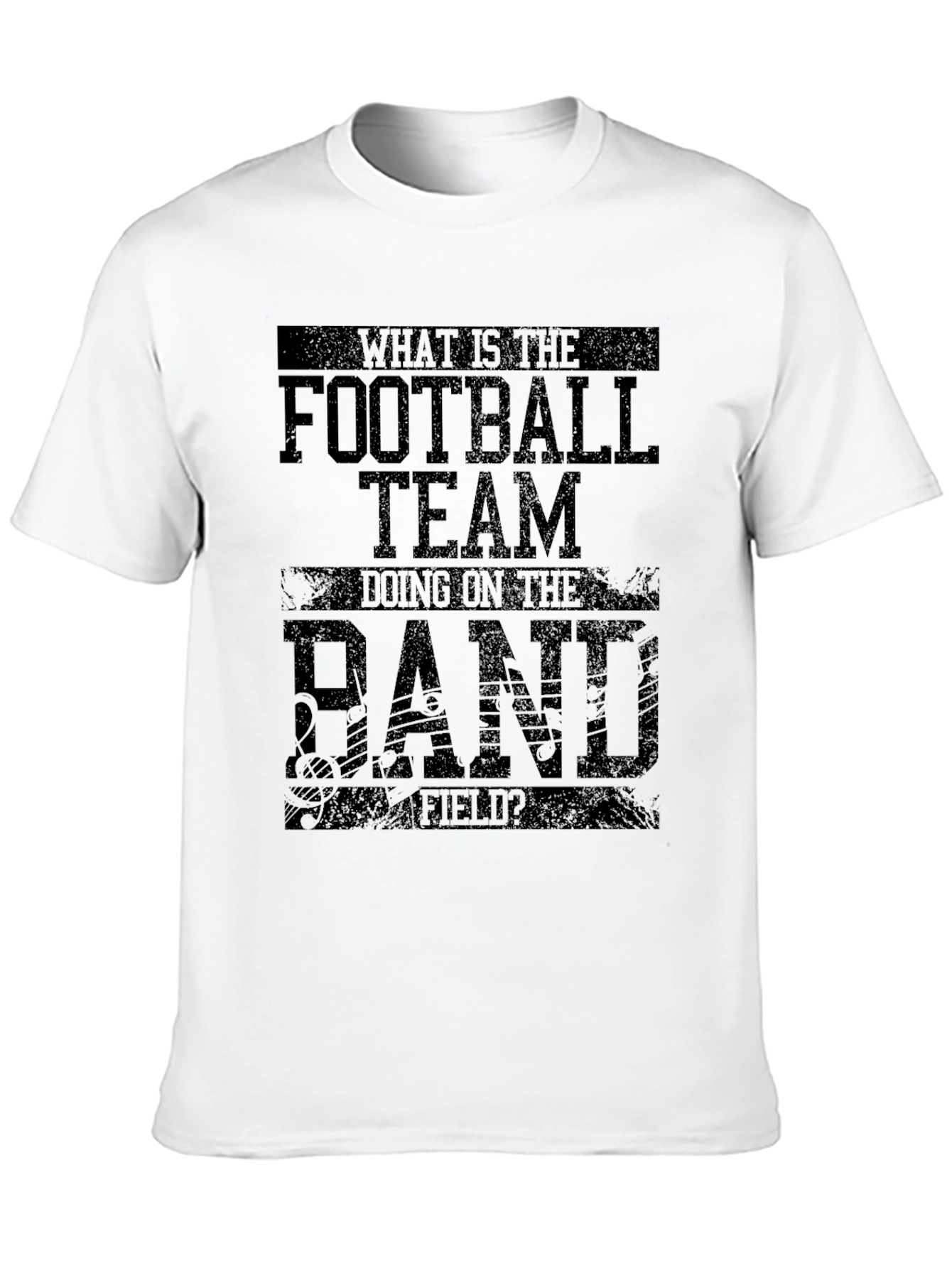 Funny Football Team Band Field Black T-Shirt