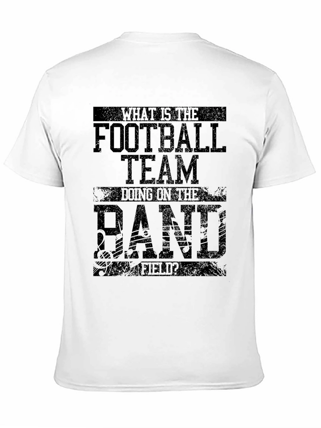 Funny Football Team Band Field Black T-Shirt