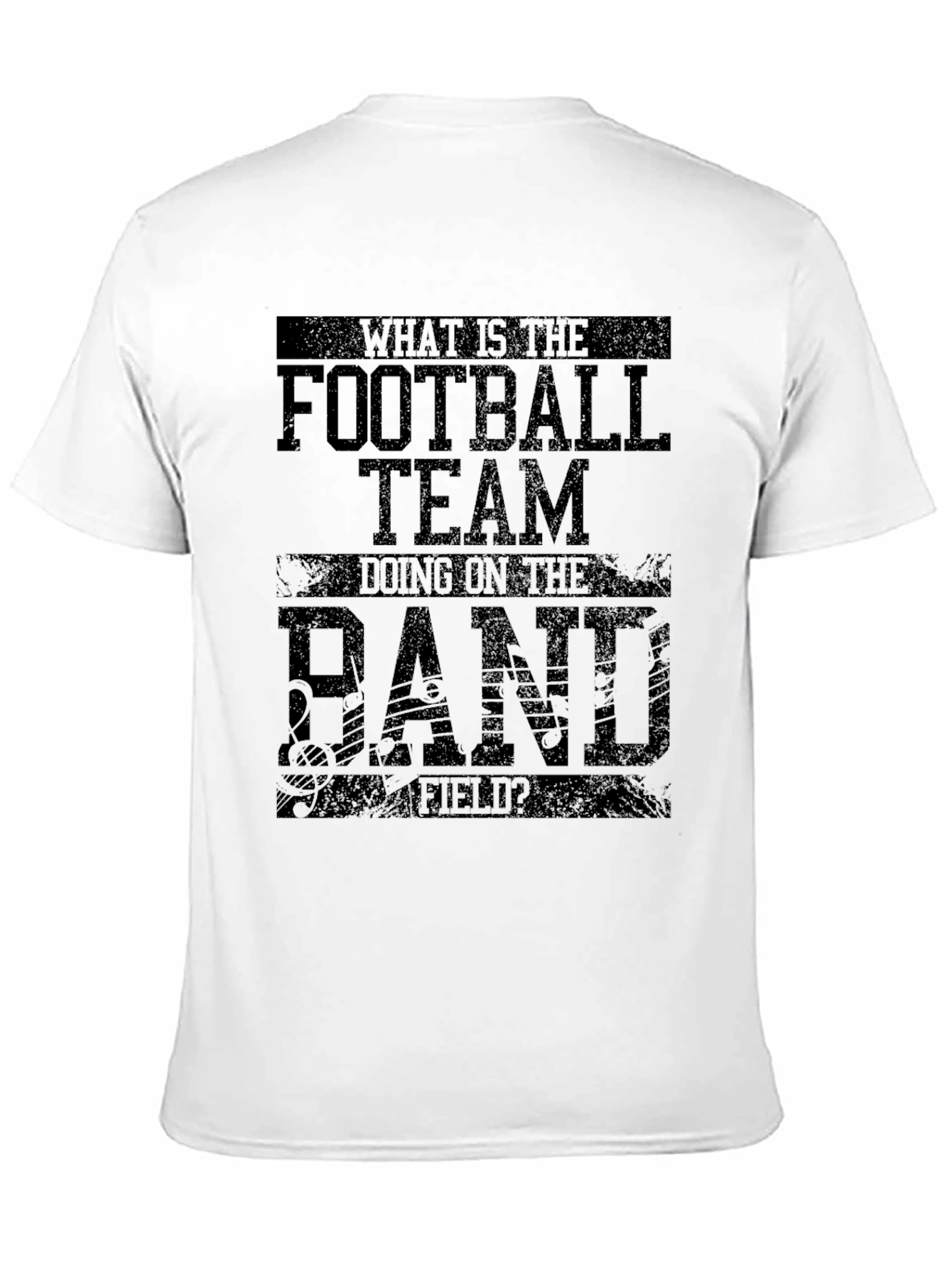 Funny Football Team Band Field Black T-Shirt