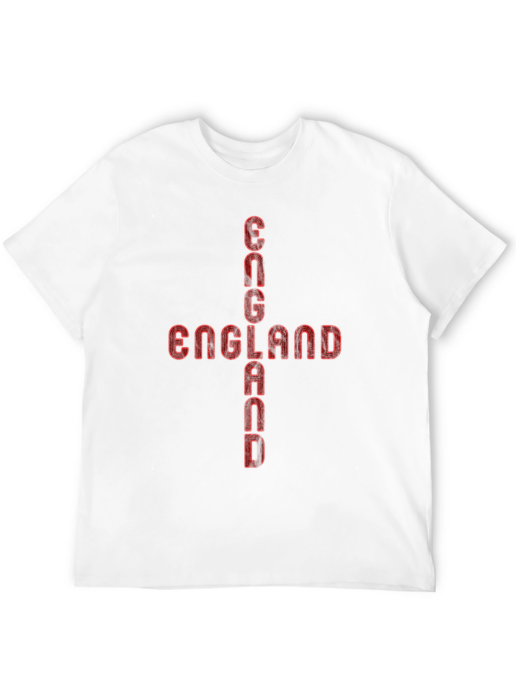 England Graphic Tee - Red Print Black T-Shirt