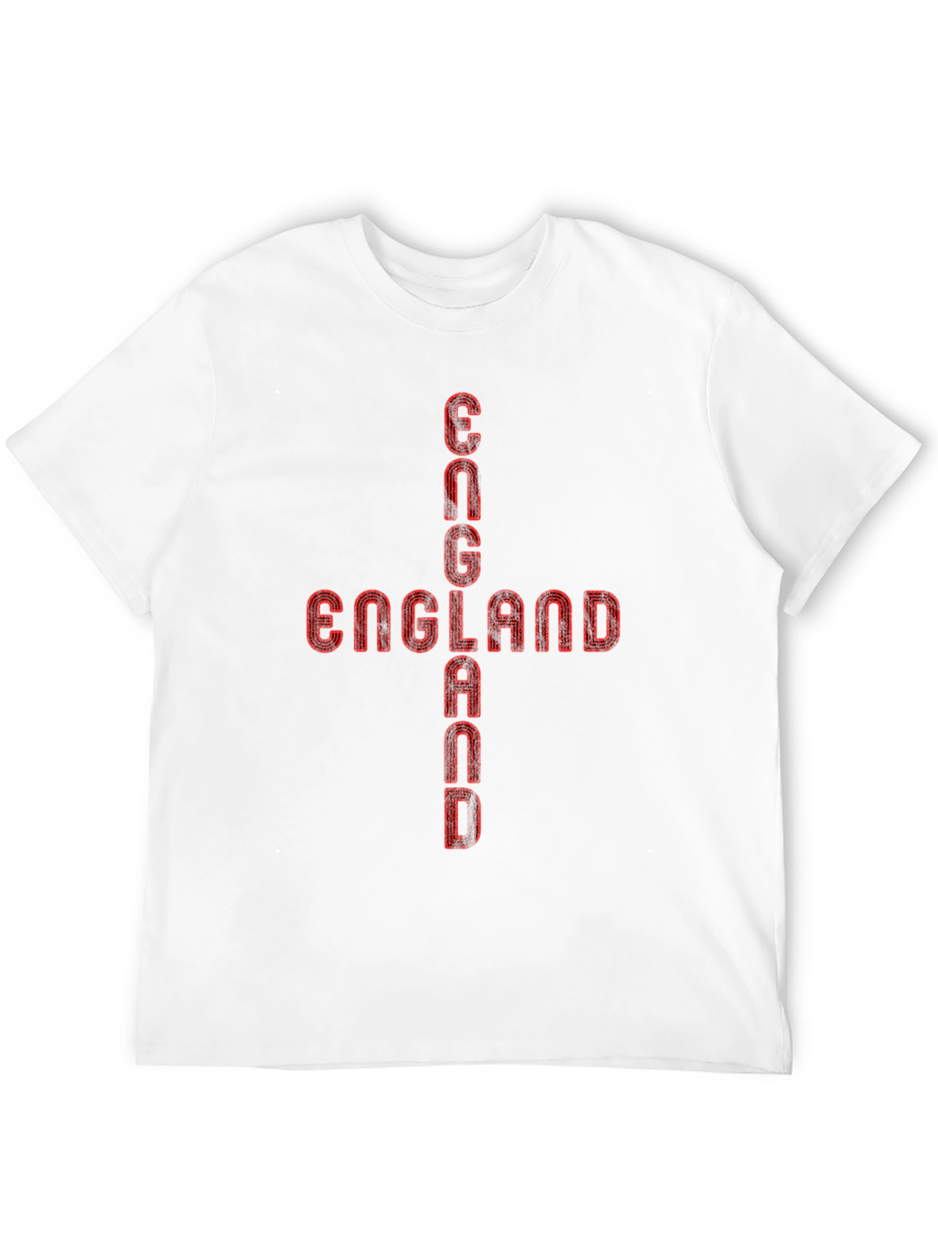 England Graphic Tee - Red Print Black T-Shirt