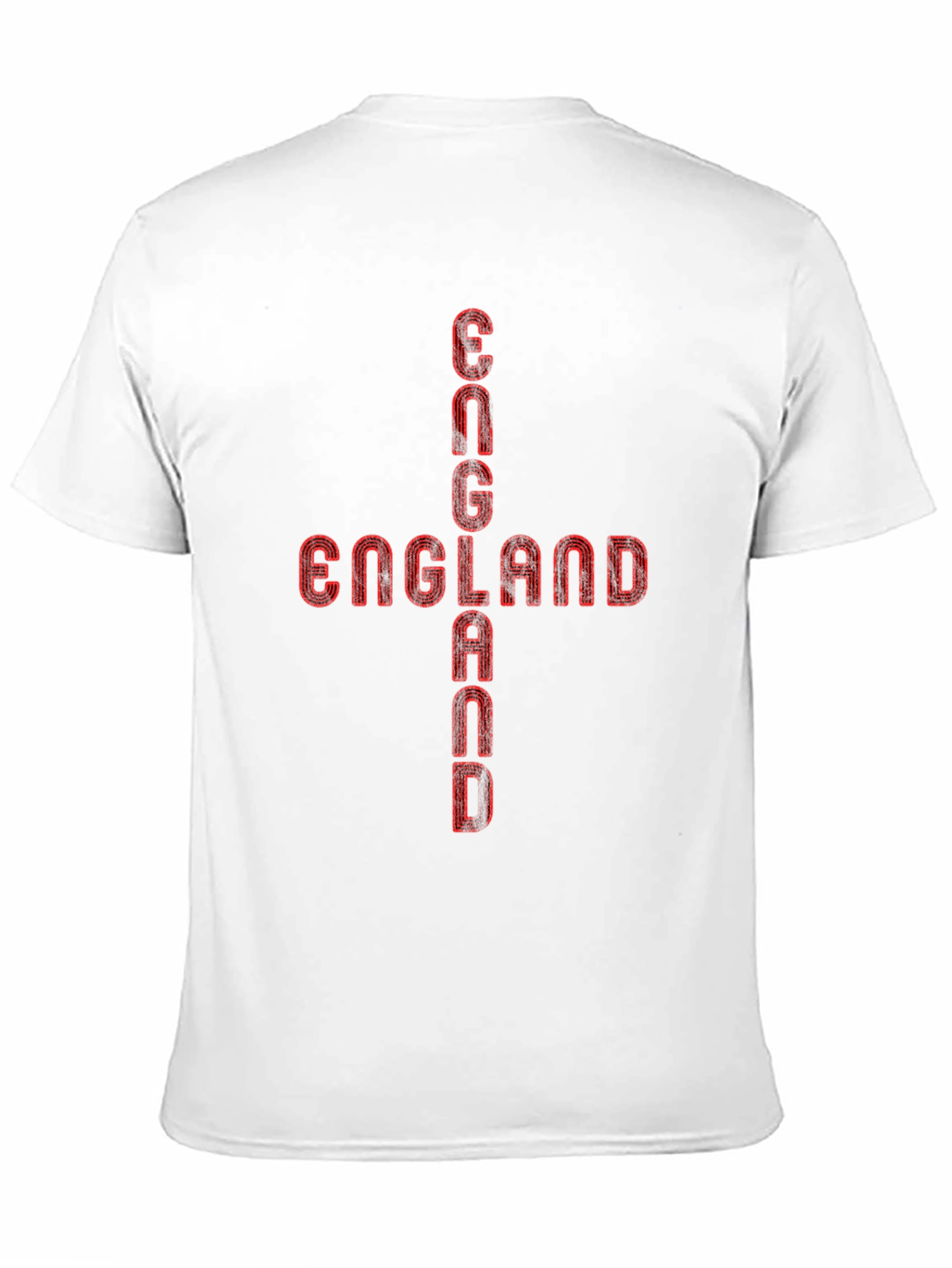 England Graphic Tee - Red Print Black T-Shirt