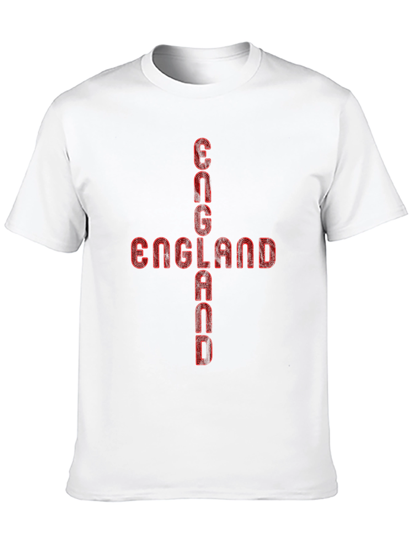 England Graphic Tee - Red Print Black T-Shirt