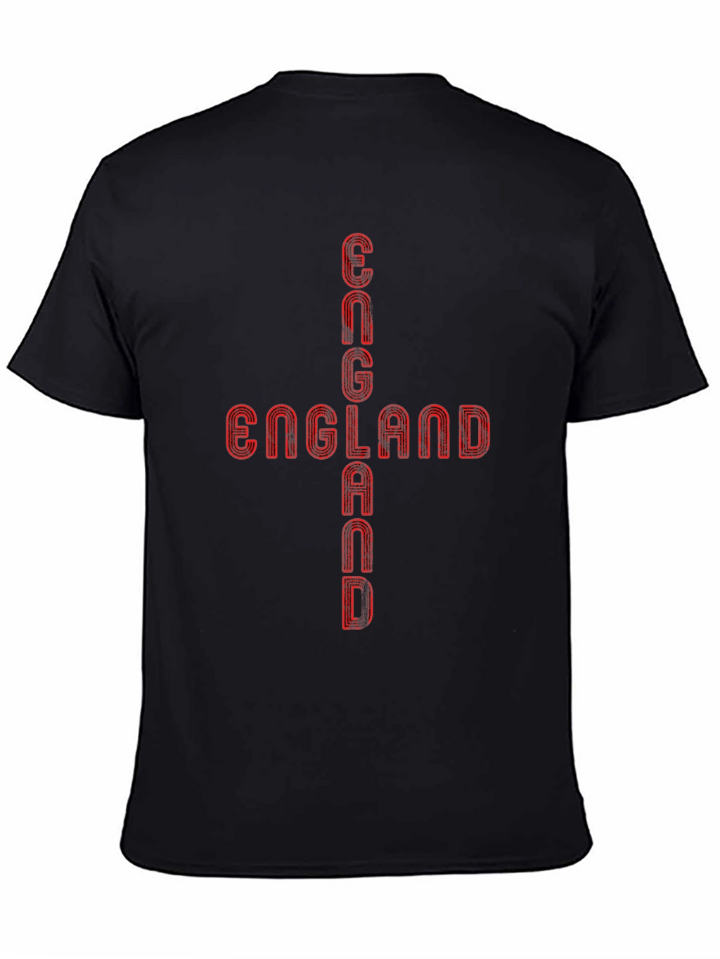 England Graphic Tee - Red Print Black T-Shirt