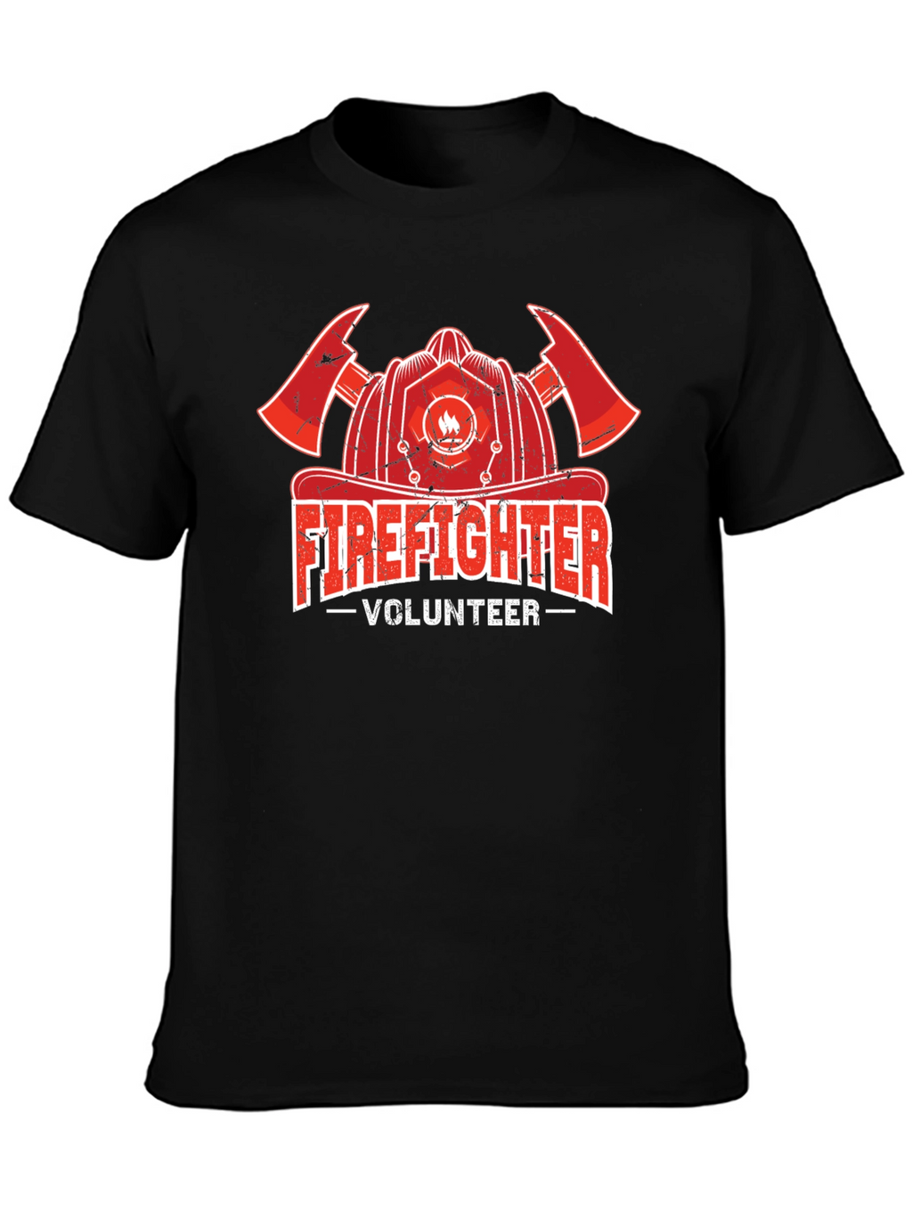Firefighter Volunteer T-Shirt - Black
