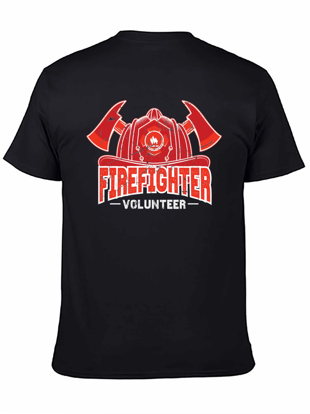 Firefighter Volunteer T-Shirt - Black