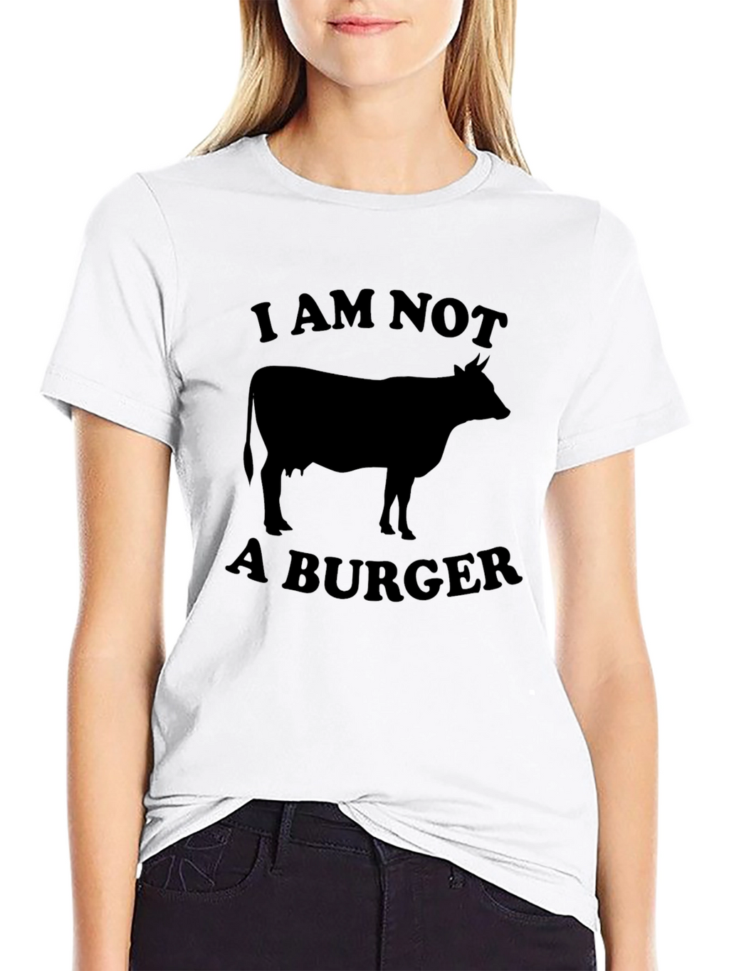 Funny Vegan T-Shirt: I Am Not A Burger