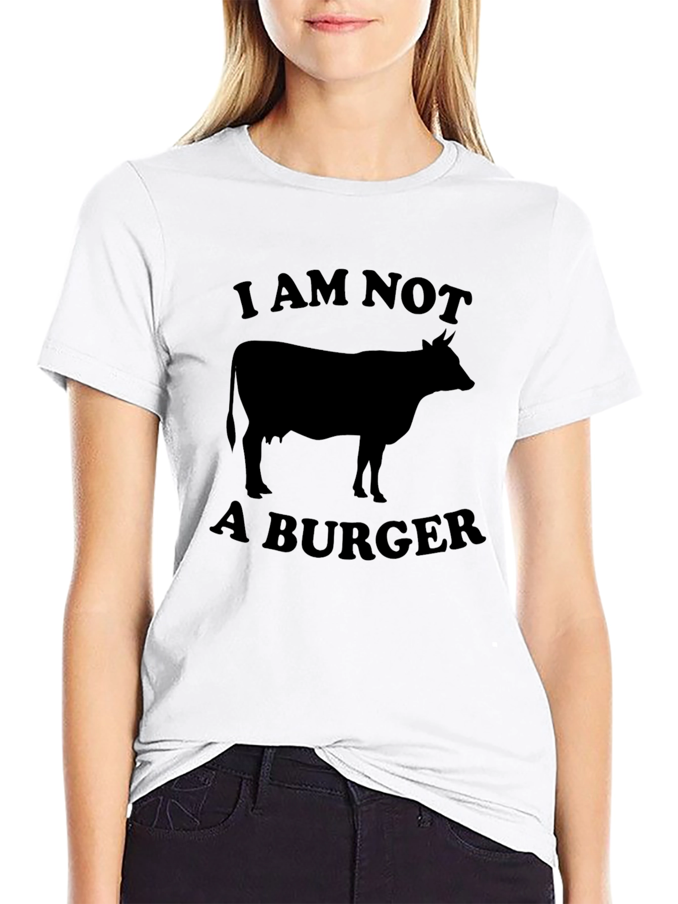 Funny Vegan T-Shirt: I Am Not A Burger