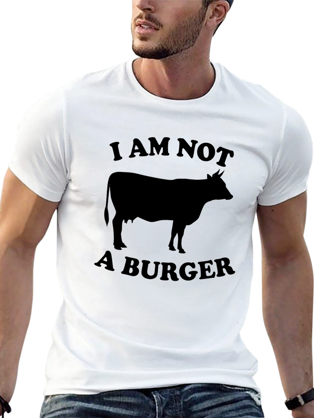 Funny Vegan T-Shirt: I Am Not A Burger