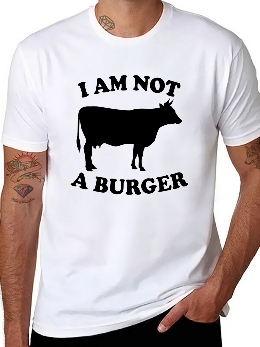 Funny Vegan T-Shirt: I Am Not A Burger