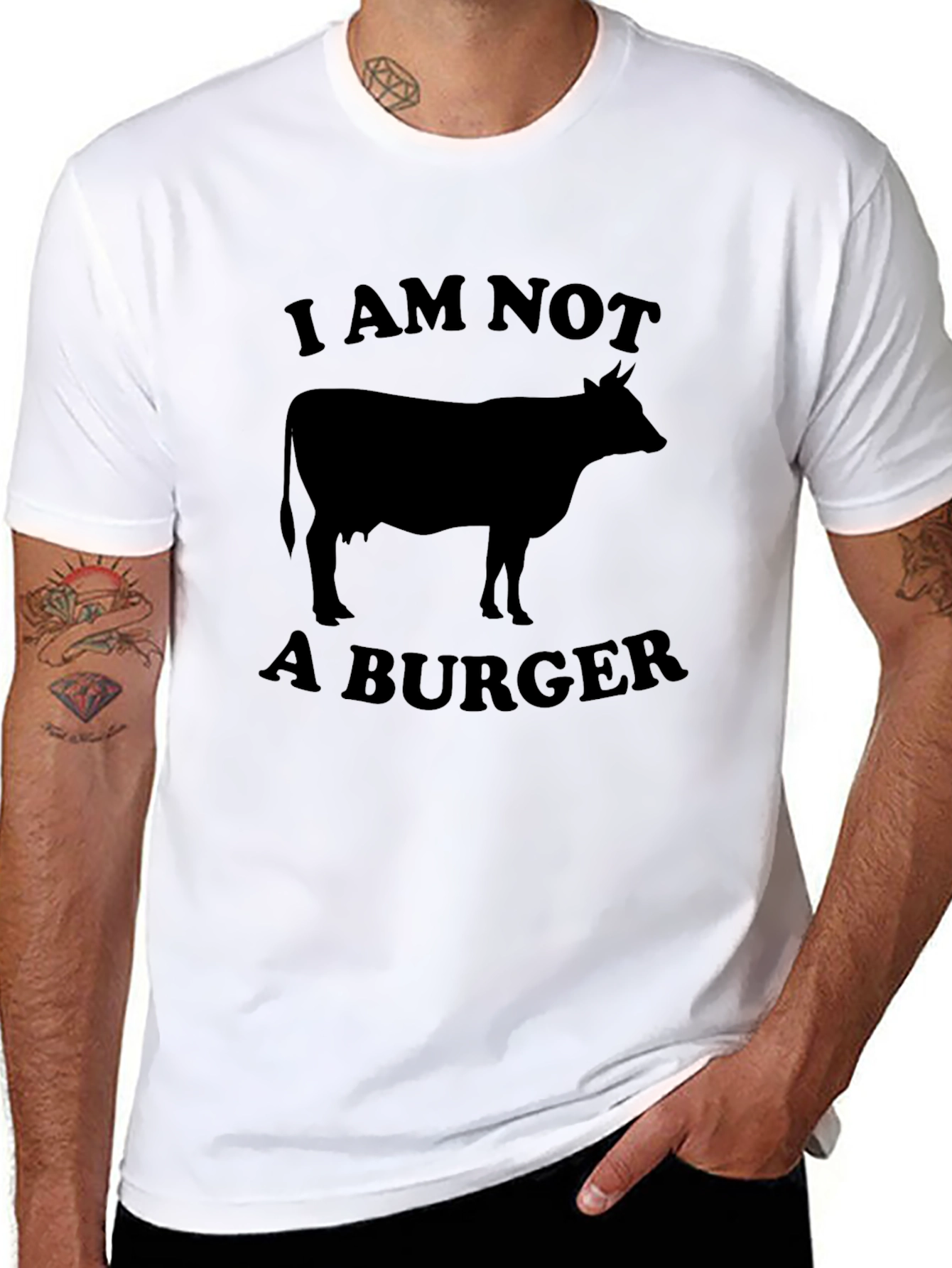 Funny Vegan T-Shirt: I Am Not A Burger