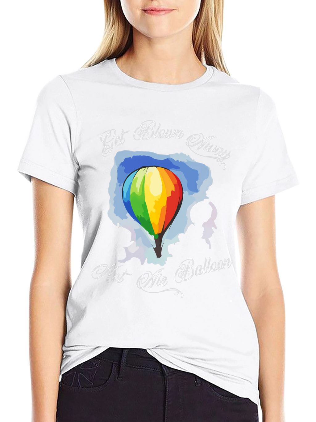 Get Blown Away Hot Air Balloon Graphic T-Shirt