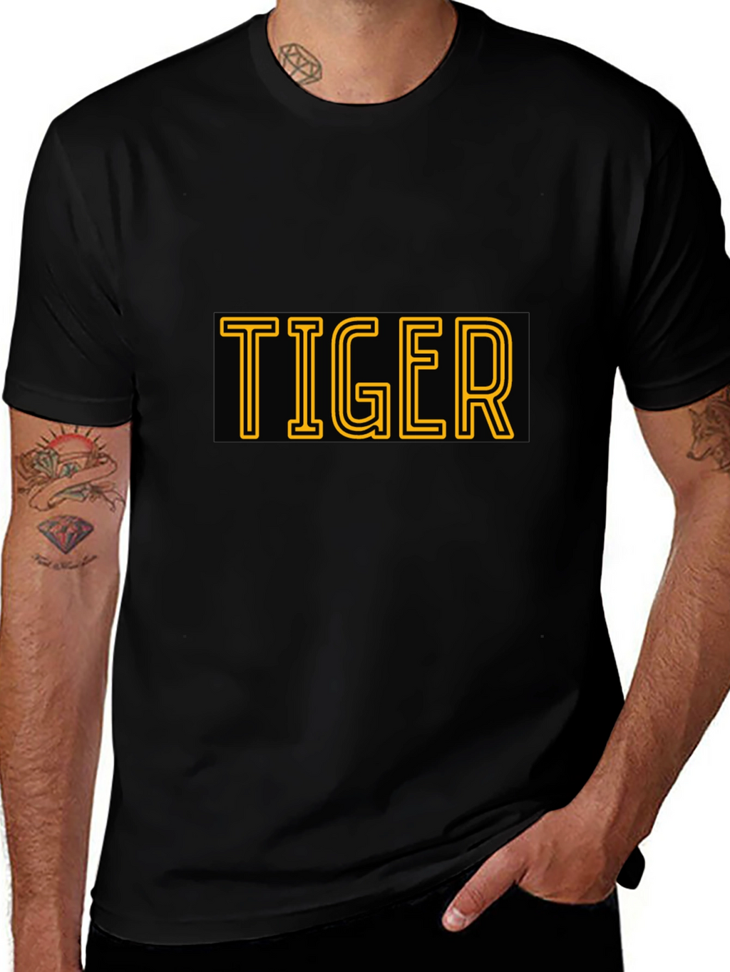 Tiger Graphic Tee - Bold Style Black T-Shirt