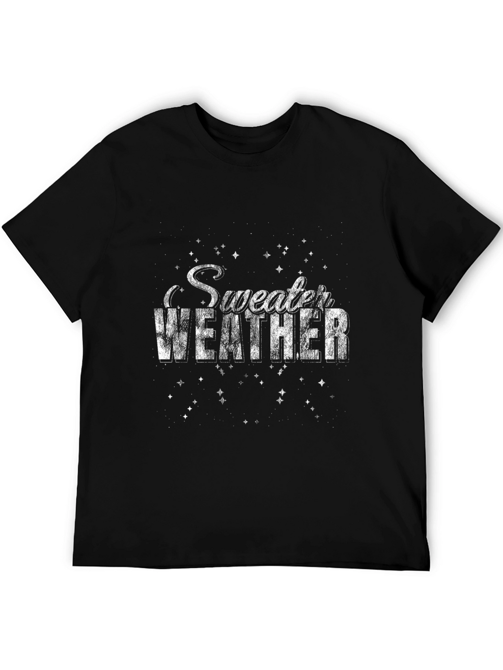 Sweater Weather Graphic Tee - Cozy Black Shirt