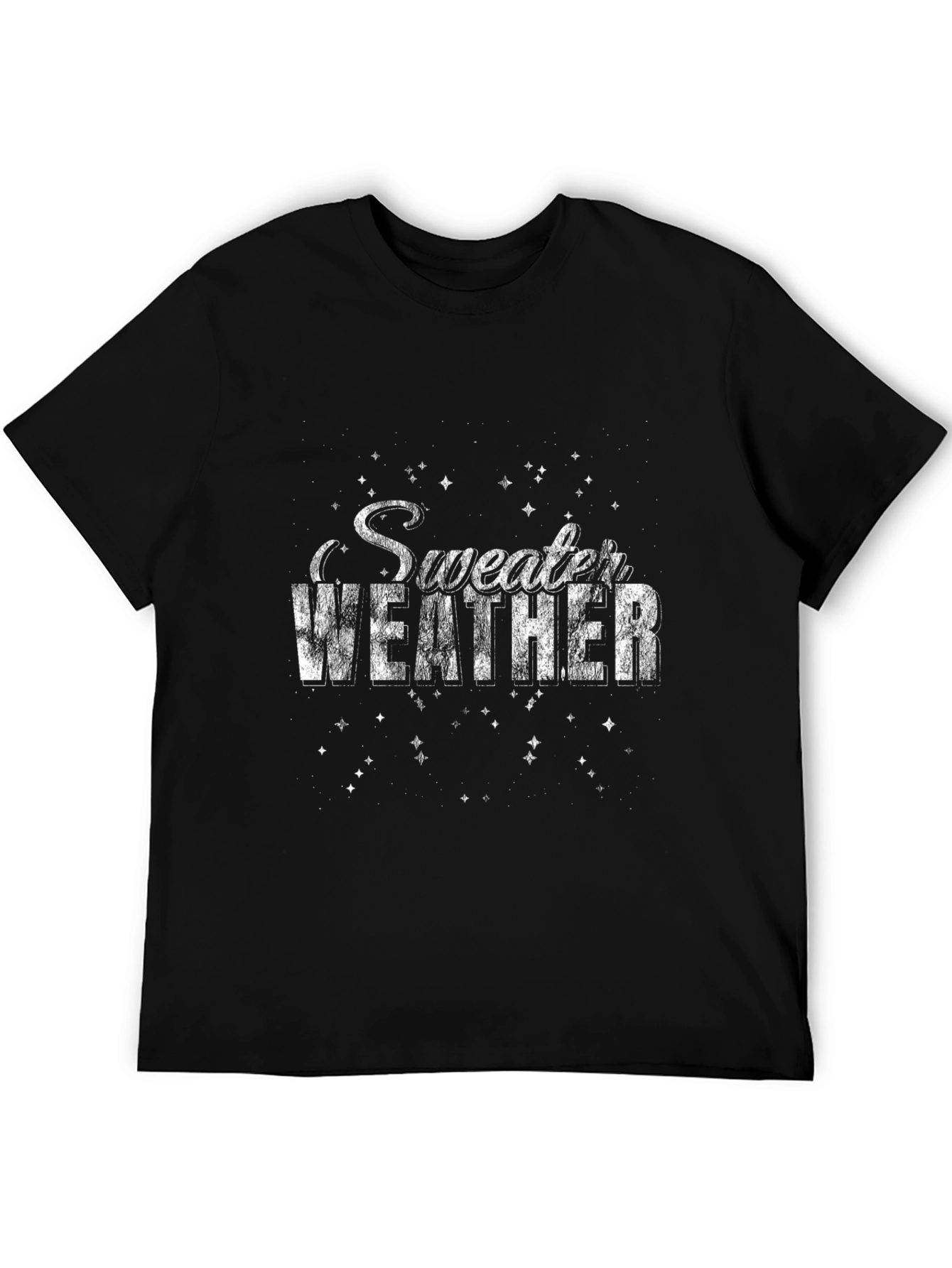 Sweater Weather Graphic Tee - Cozy Black Shirt