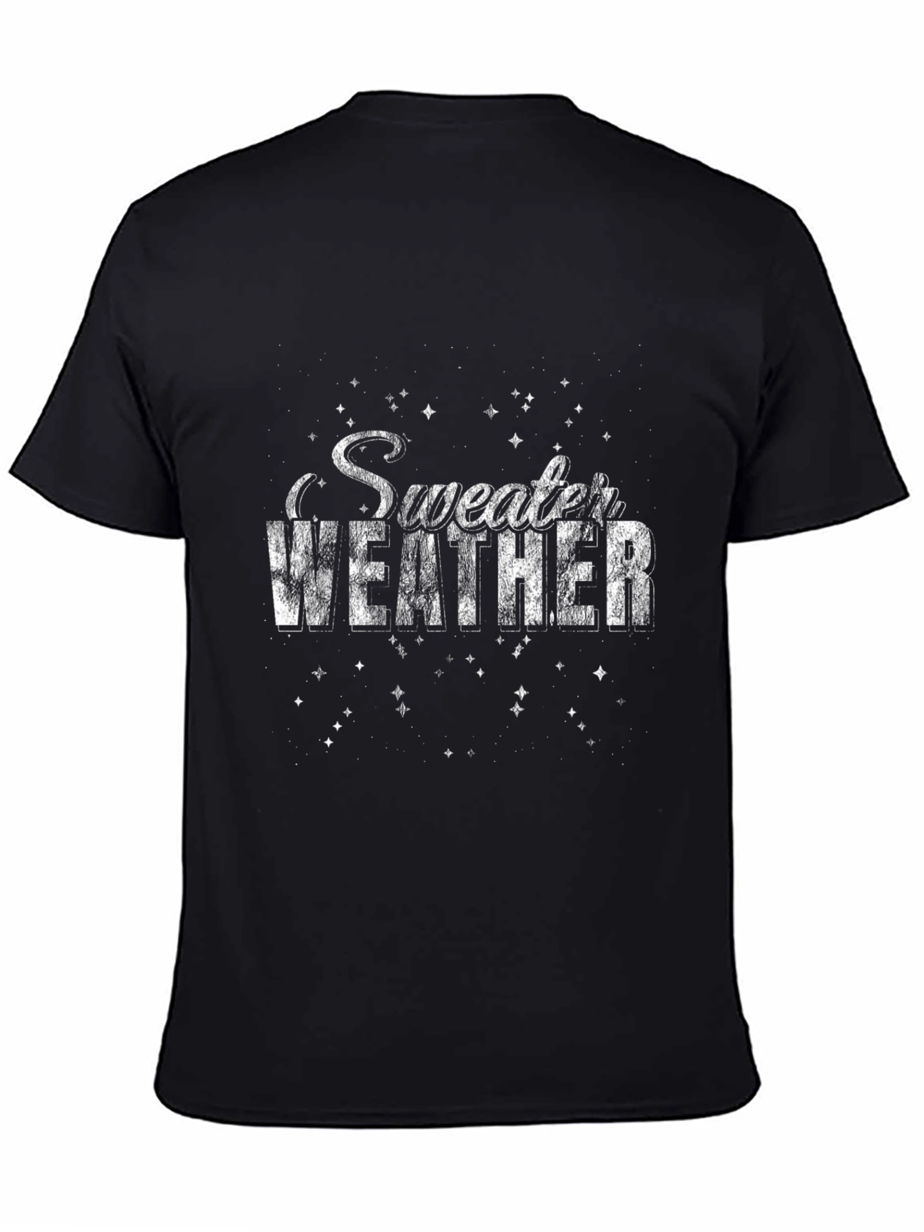 Sweater Weather Graphic Tee - Cozy Black Shirt