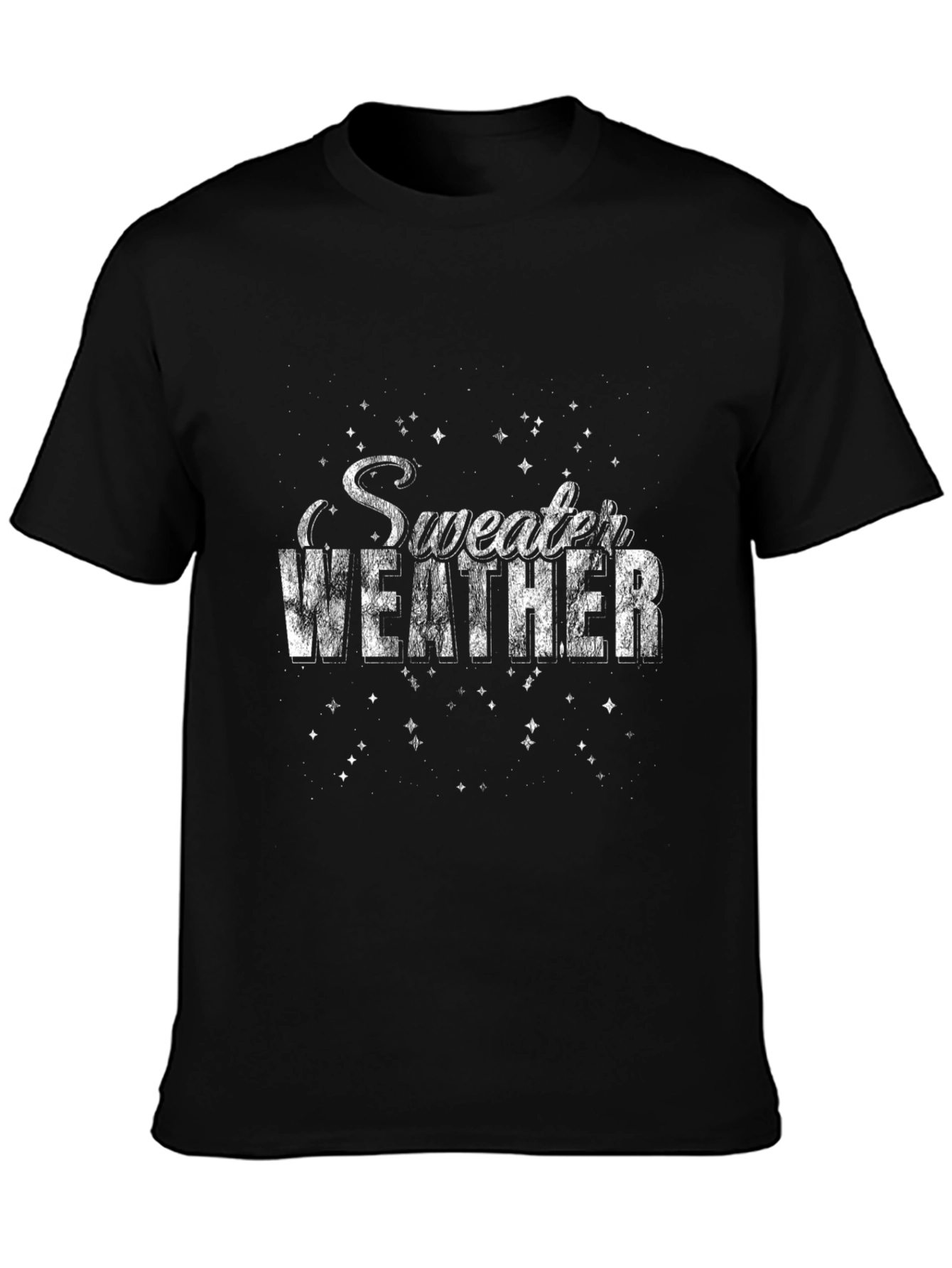 Sweater Weather Graphic Tee - Cozy Black Shirt