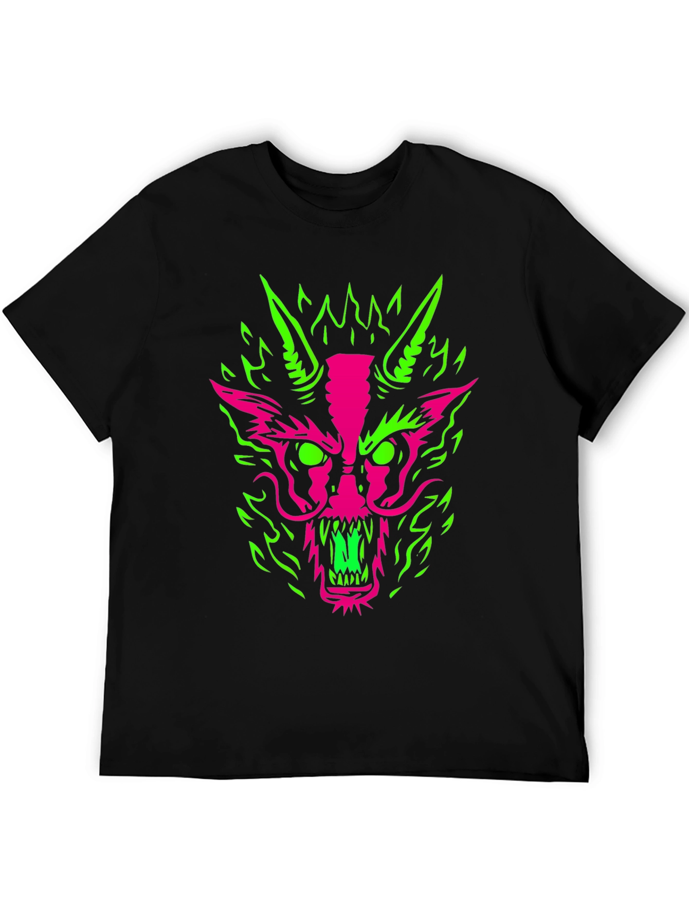 Neon Dragon Graphic Tee - Bold & Edgy Style