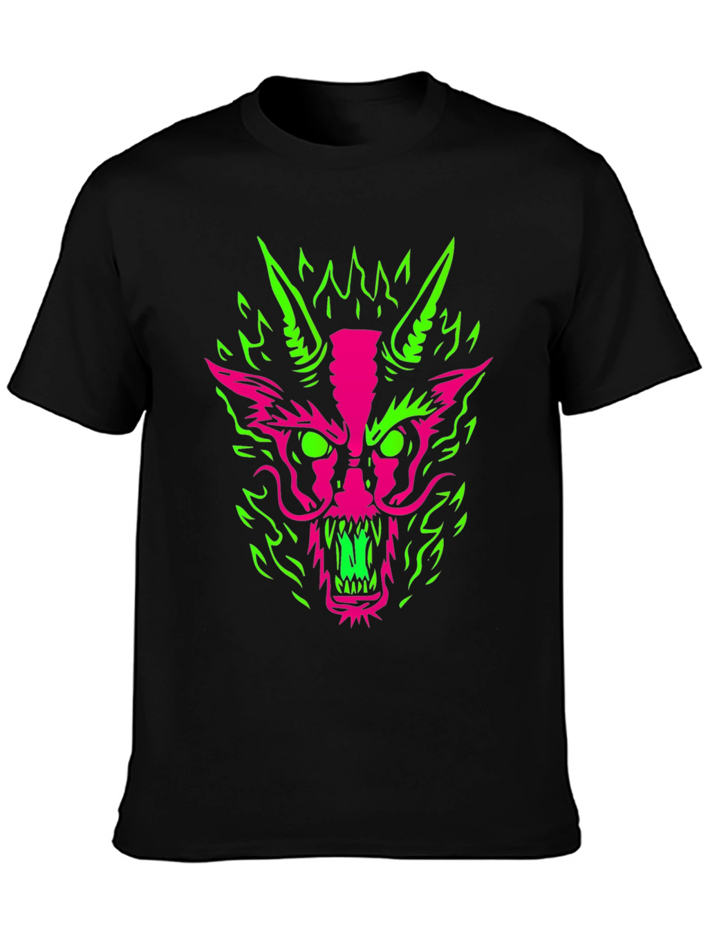 Neon Dragon Graphic Tee - Bold & Edgy Style