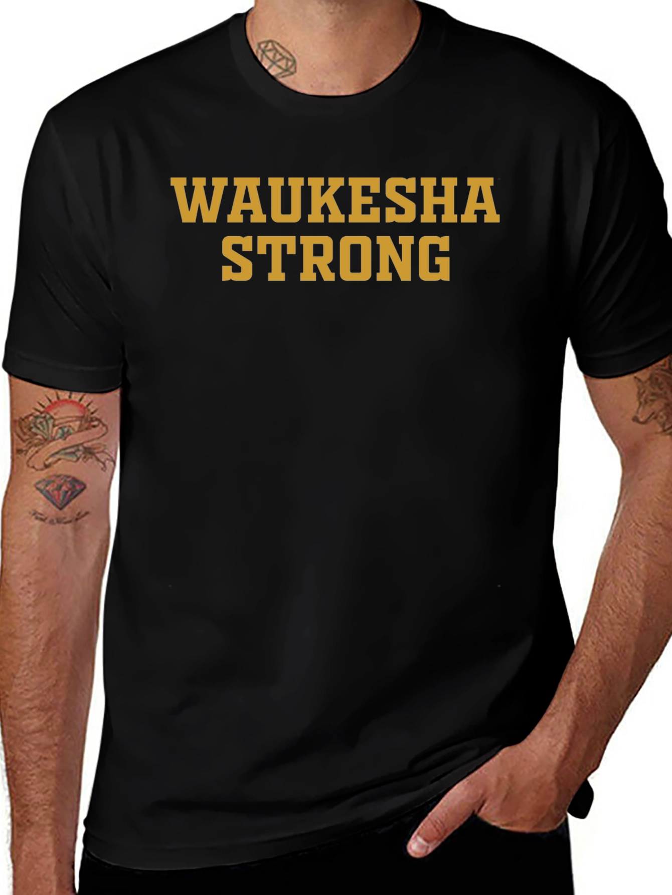 Waukesha Strong Graphic Tee - Black Short Sleeve T-Shirt